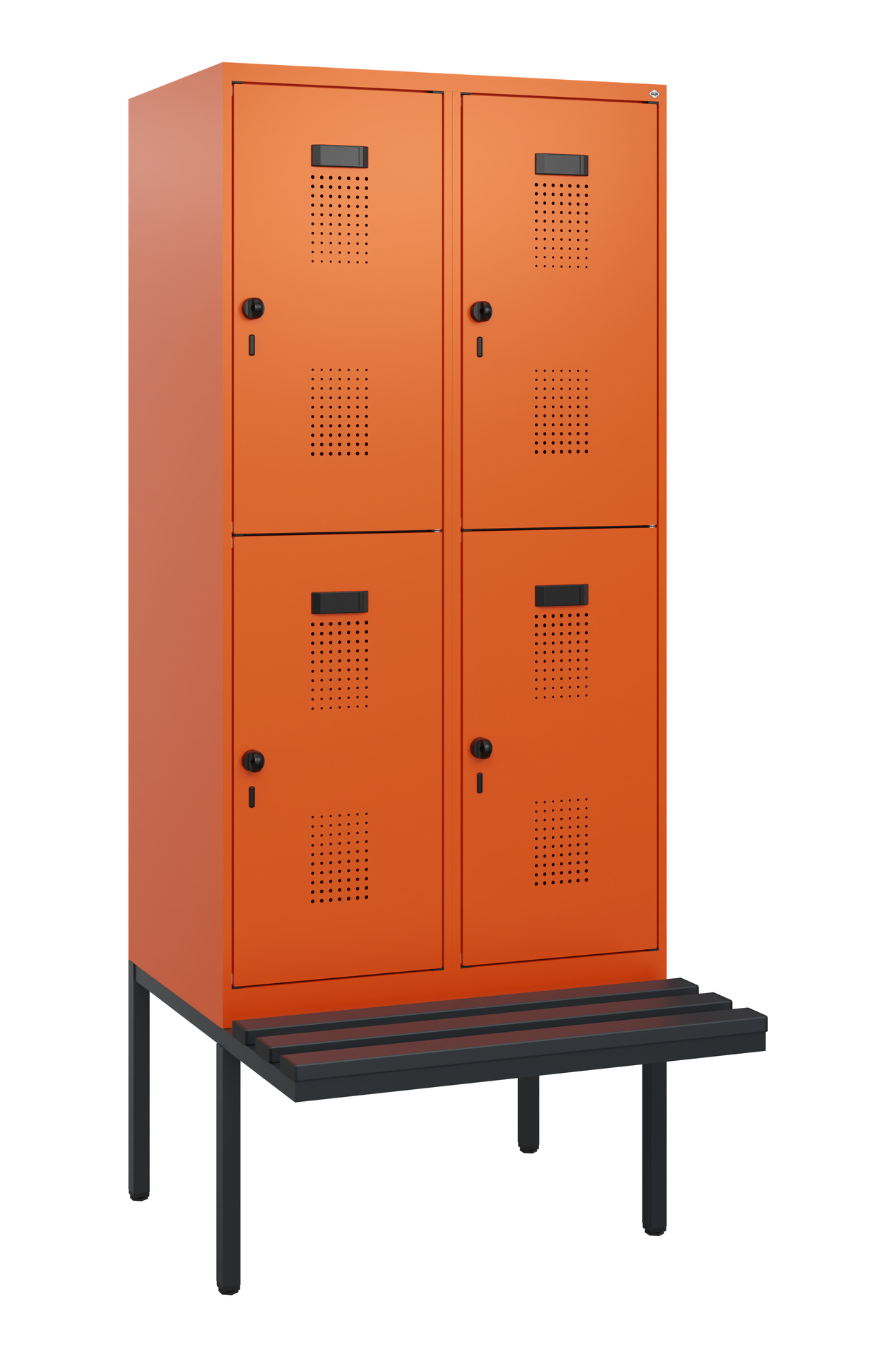 C+P Doppelstock-Spind Evolo PLUS, Bank, 4 Fächer, 