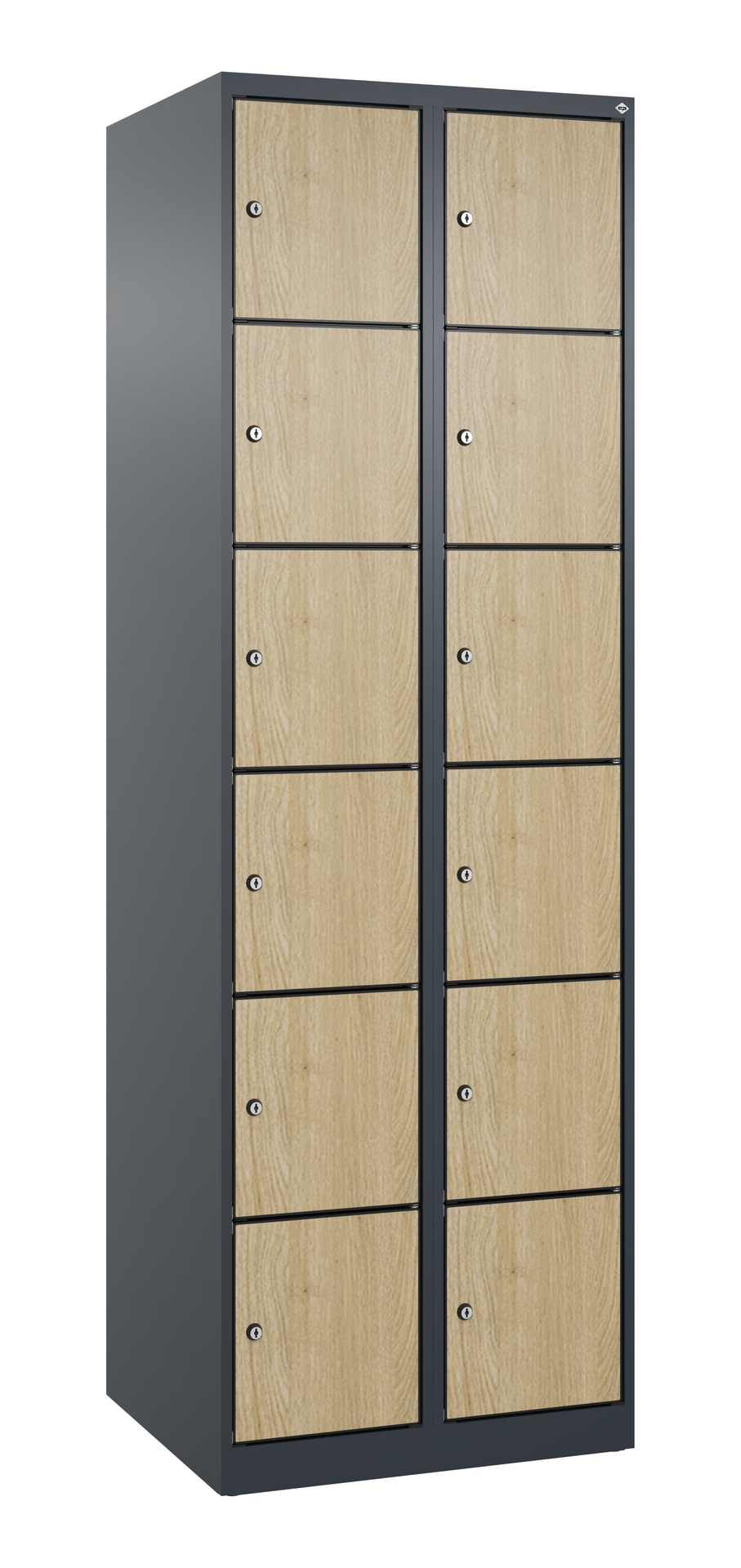 C+P Schlie�fachschrank Evolo PLUS, 12 F�cher, 1850x600x500mm