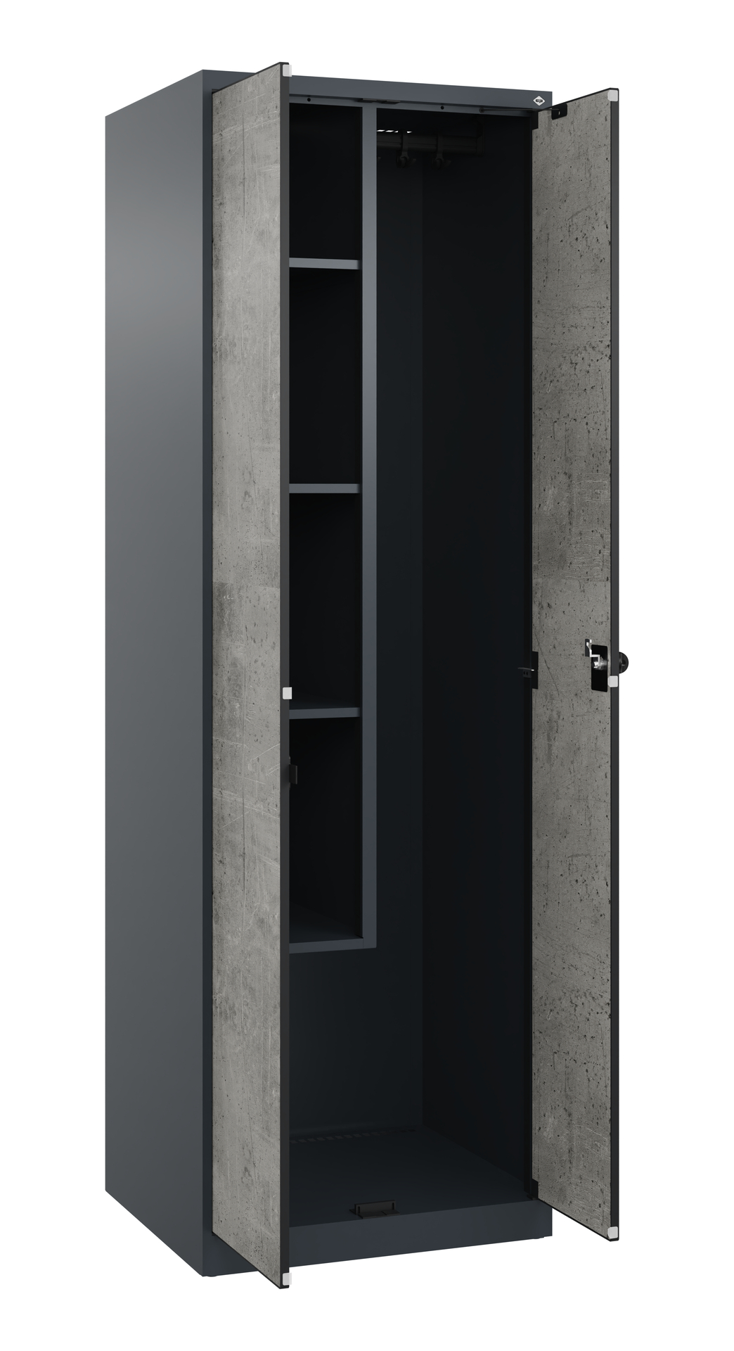 C+P Putzmittel-Spind Evolo PLUS, 2 Abteile, 1850x600x500mm