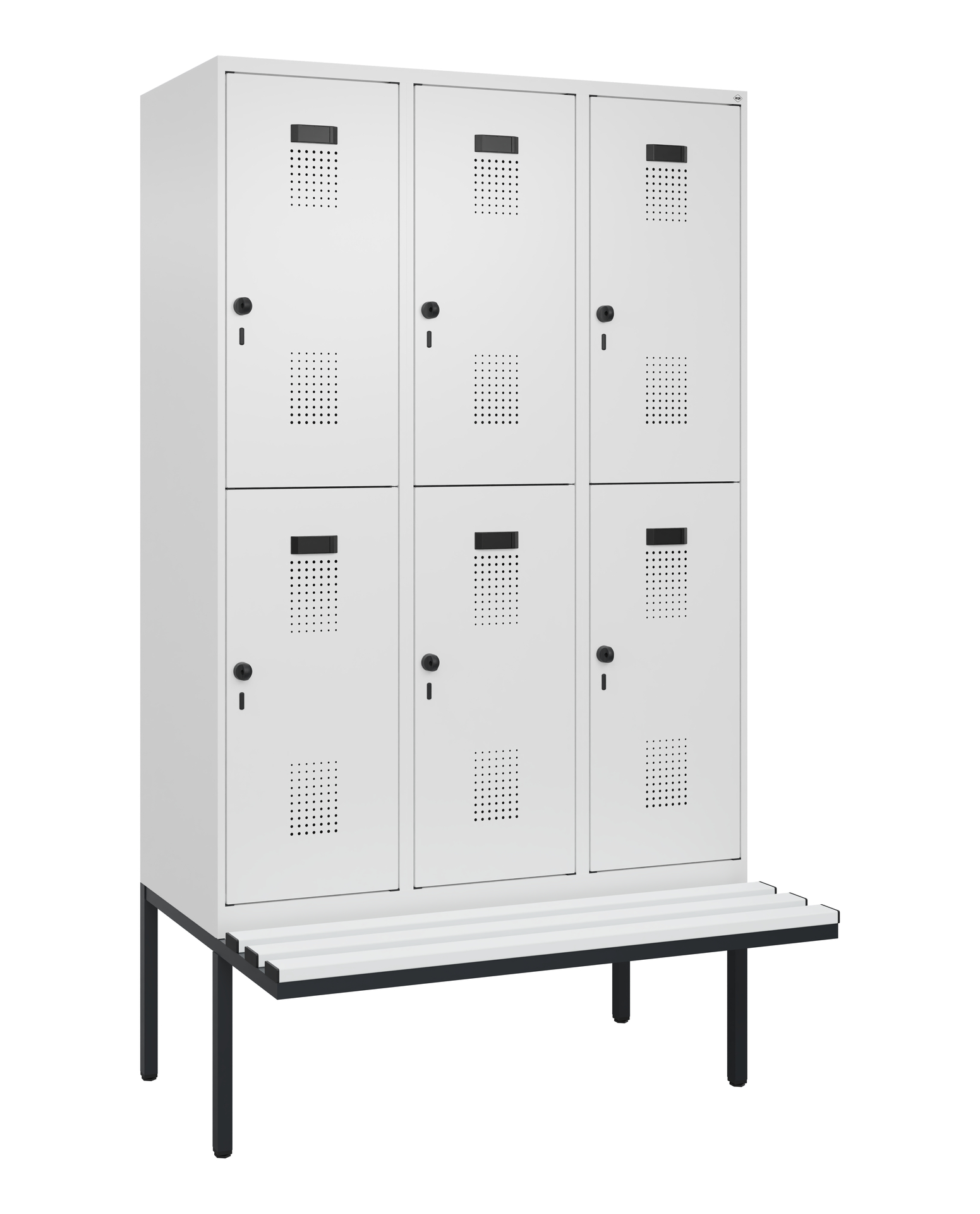 C+P Doppelstock-Spind Evolo PLUS, Bank, 6 Fächer, 