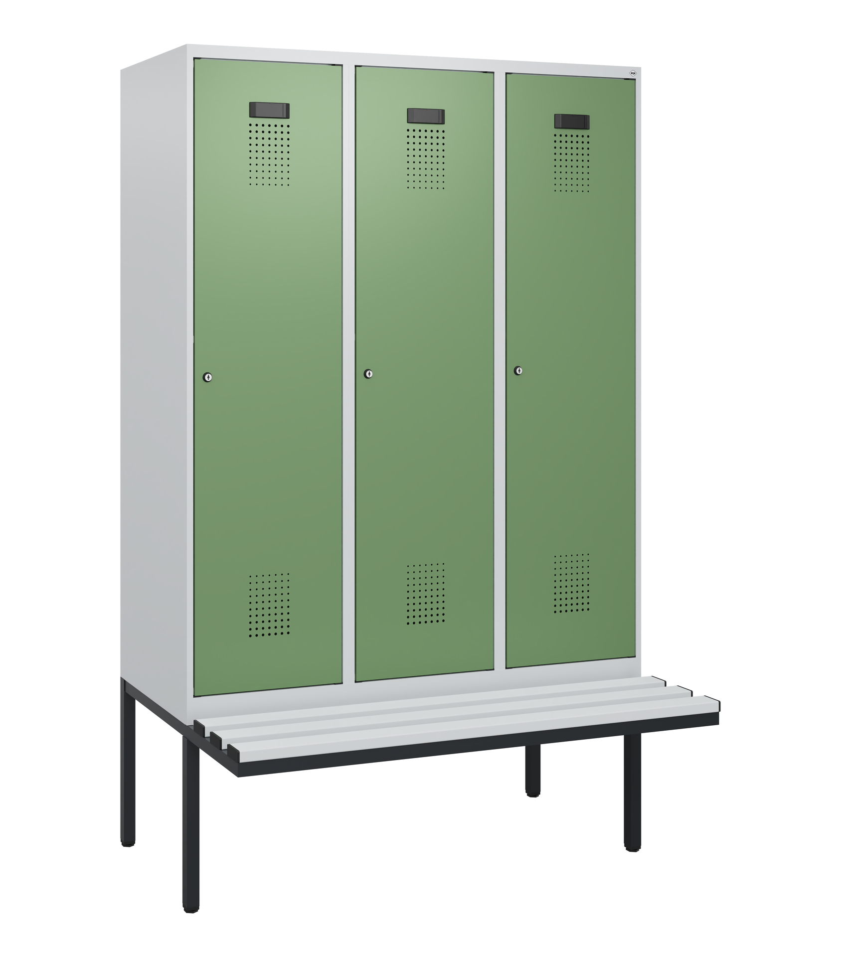 C+P Spind Evolo PLUS, Bank, 3 Abteile, 1950x1200x8