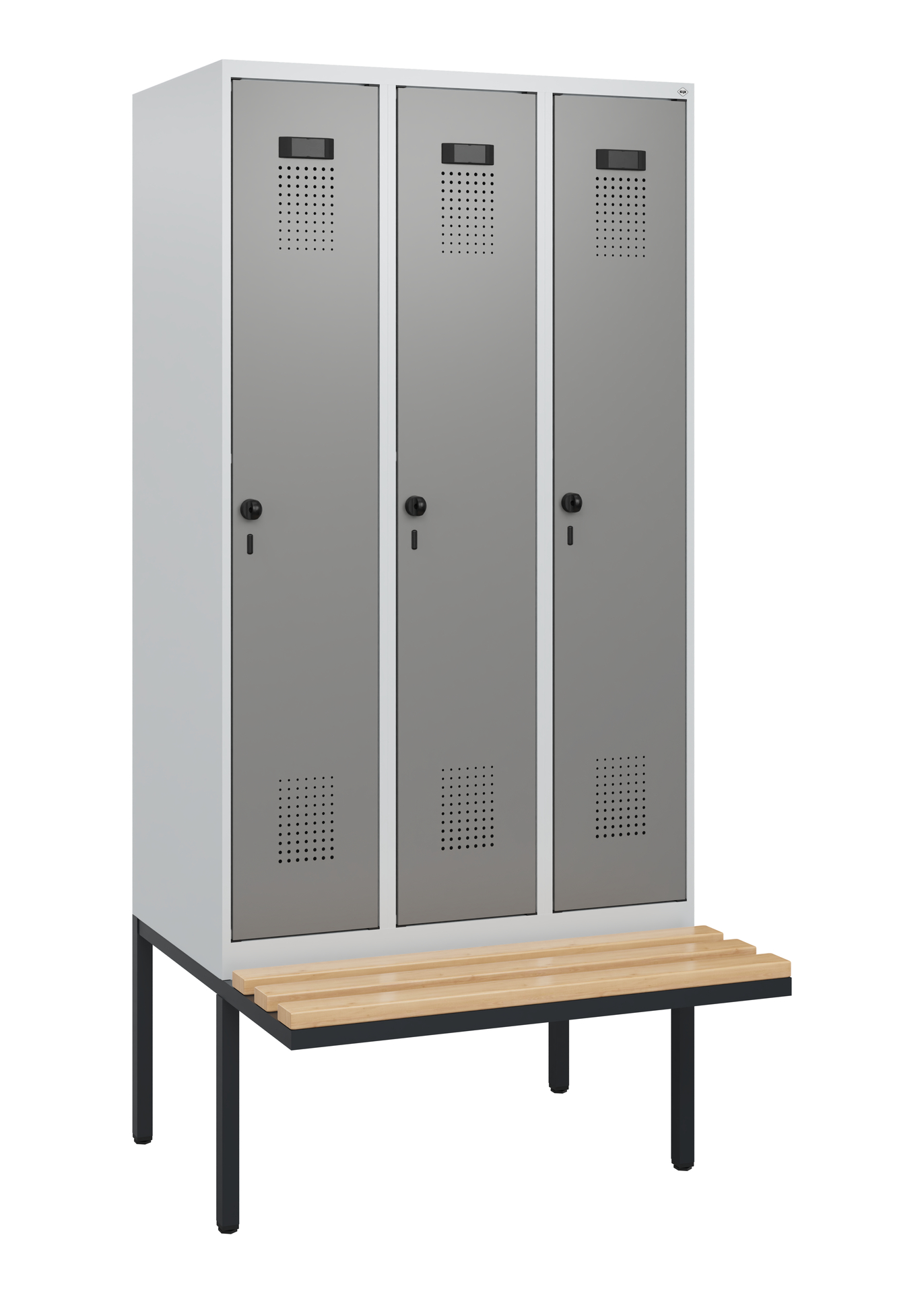 C+P Spind Evolo PLUS, Bank, 3 Abteile, 1950x900x81