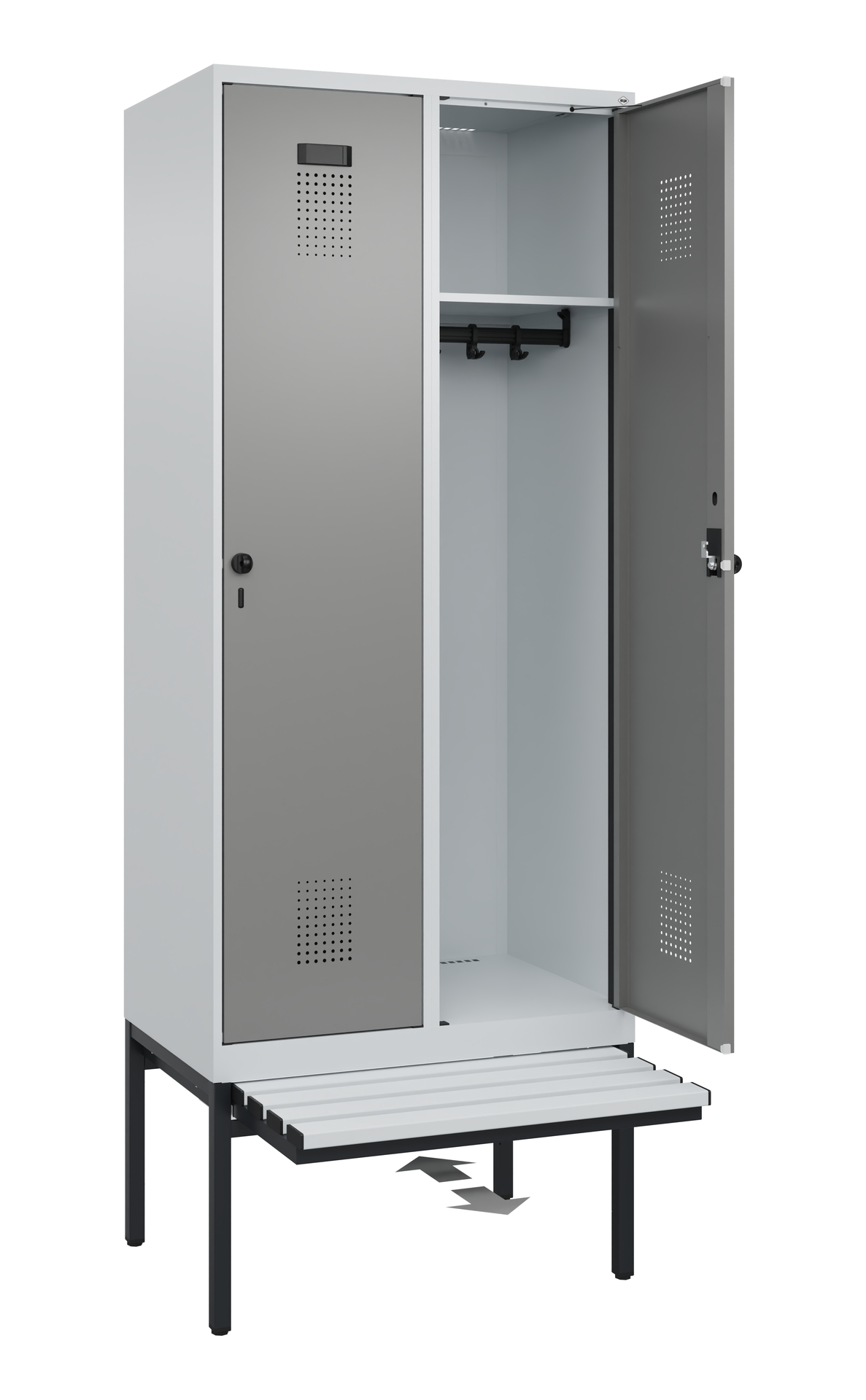 C+P Spind Evolo PLUS, Bank, 2 Abteile, 2120x800x815mm