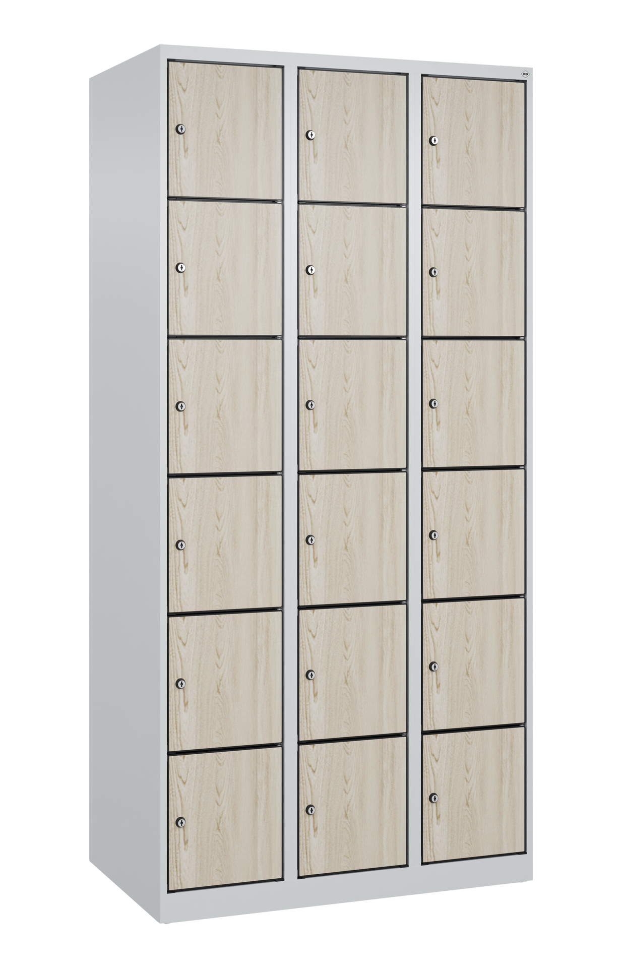 C+P Schlie�fachschrank Evolo PLUS, 18 F�cher, 1850x900x500mm
