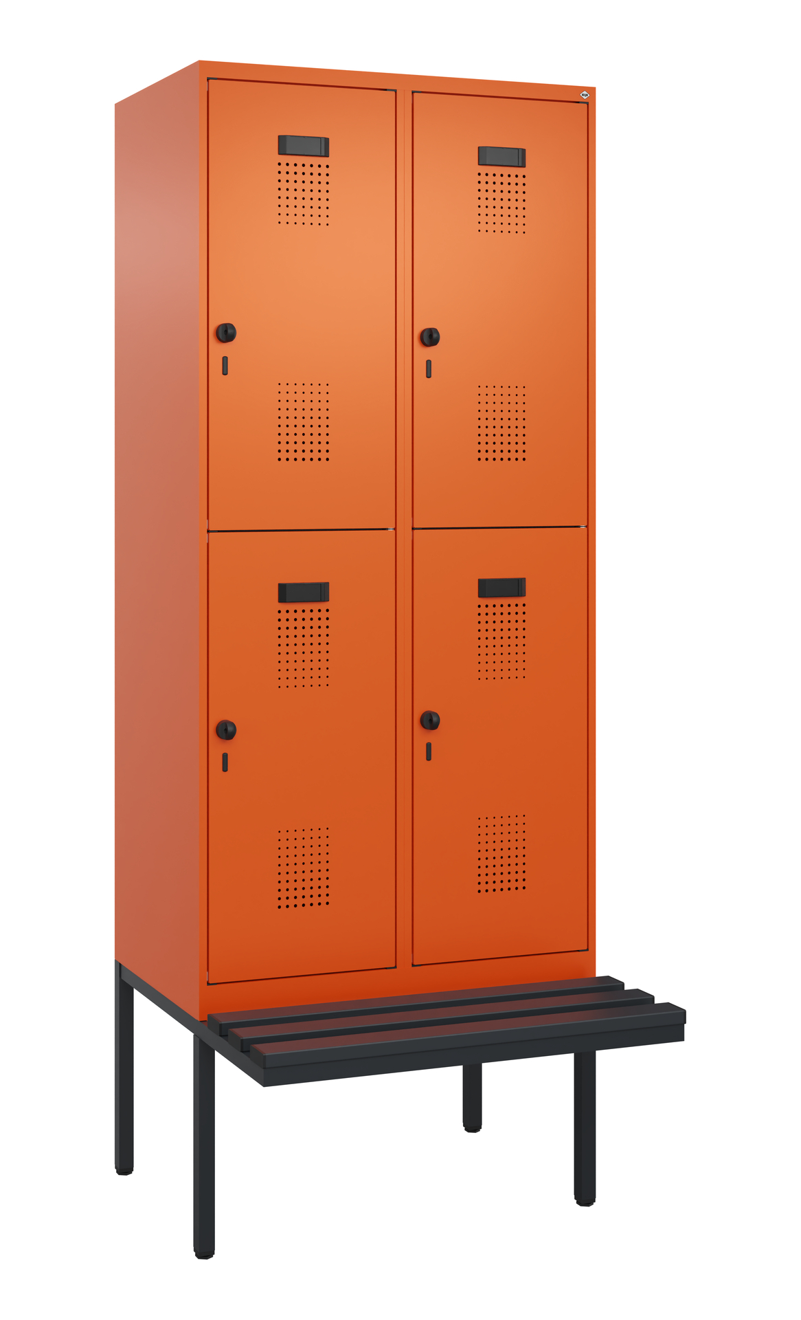 C+P Doppelstock-Spind Evolo PLUS, Bank, 4 Fächer, 