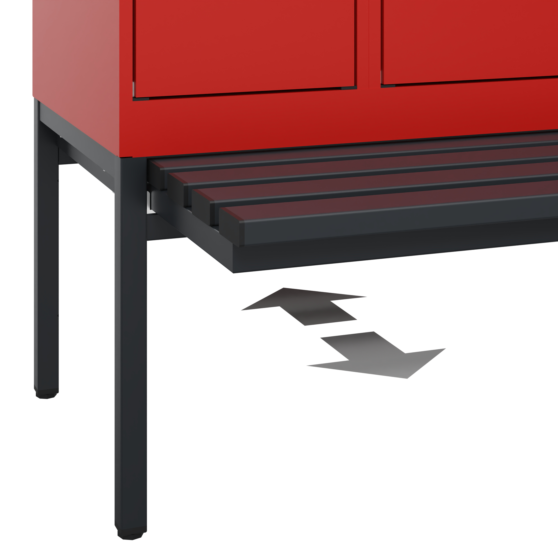 C+P Spind Evolo PLUS, Bank, 2 Abteile, 2120x600x815mm