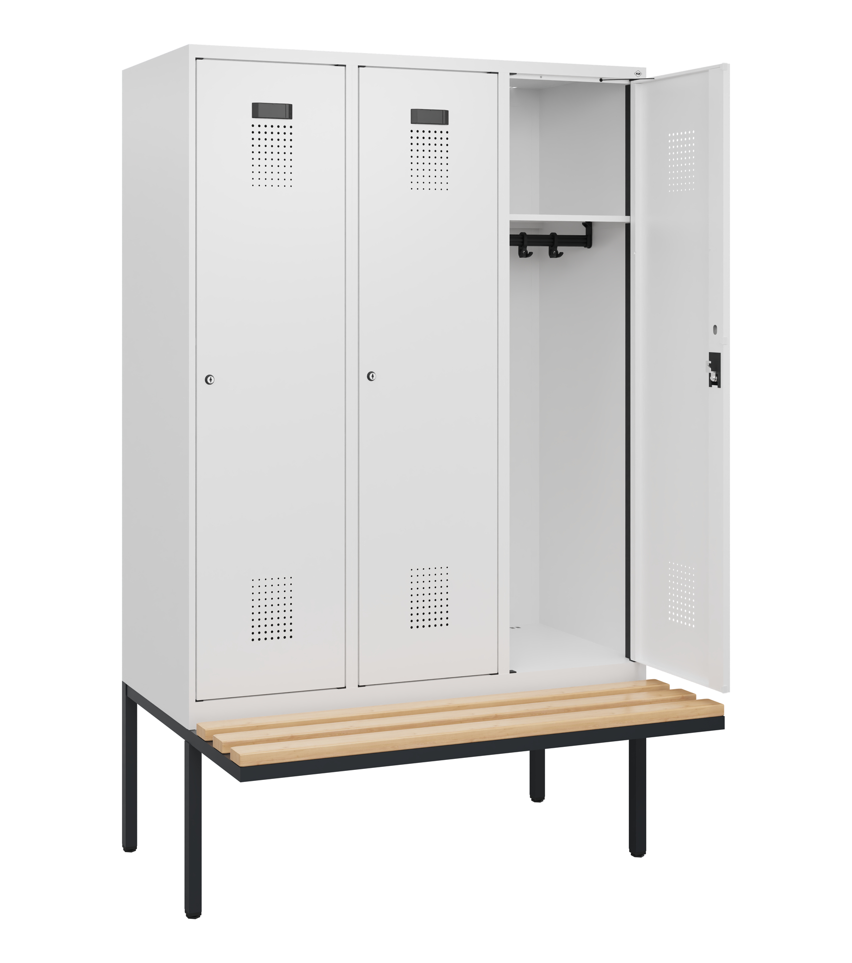 C+P Spind Evolo PLUS, Bank, 3 Abteile, 1950x1200x8