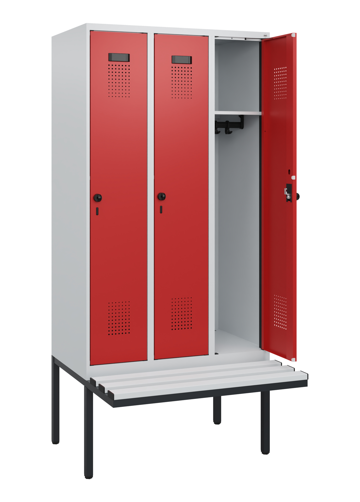 C+P Spind Evolo PLUS, Bank, 3 Abteile, 1950x900x81