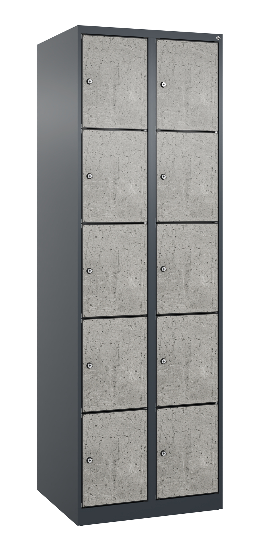 C+P Schlie�fachschrank Evolo PLUS, 10 F�cher, 1850x600x500mm