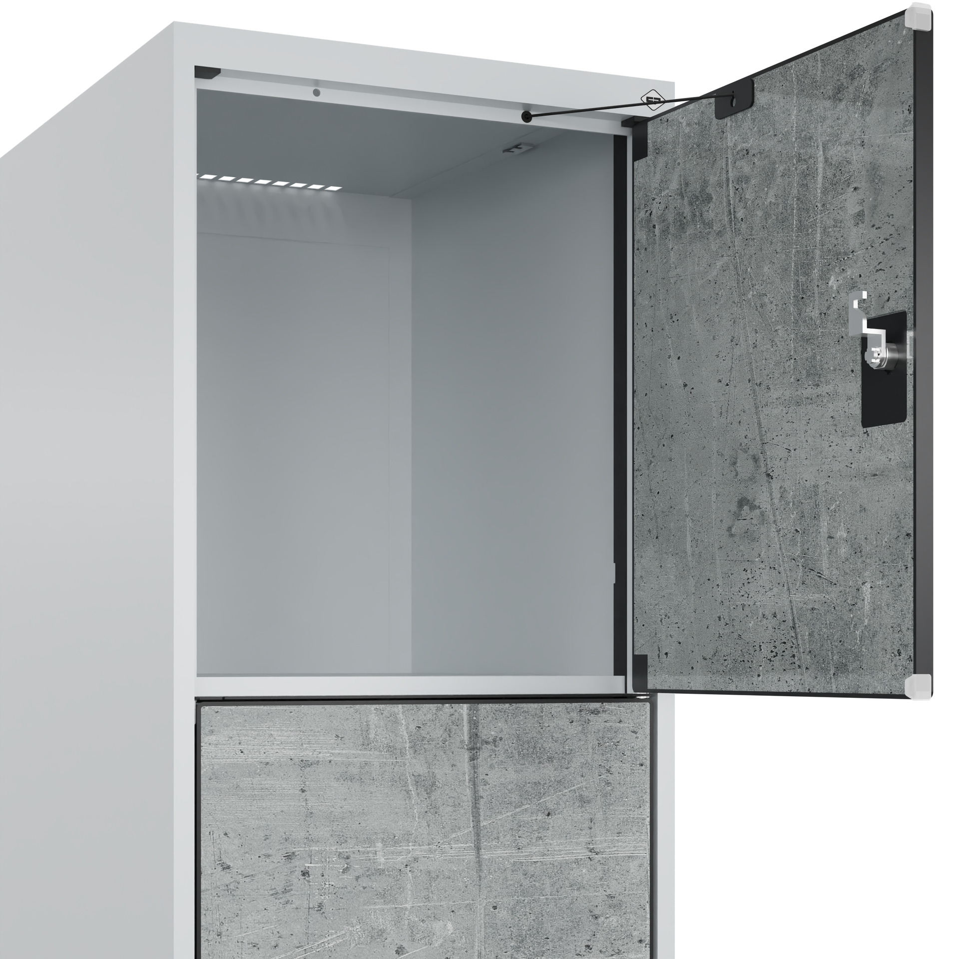 C+P Schlie�fachschrank Evolo PLUS, F��e, 4 F�cher, 1950x400x500mm