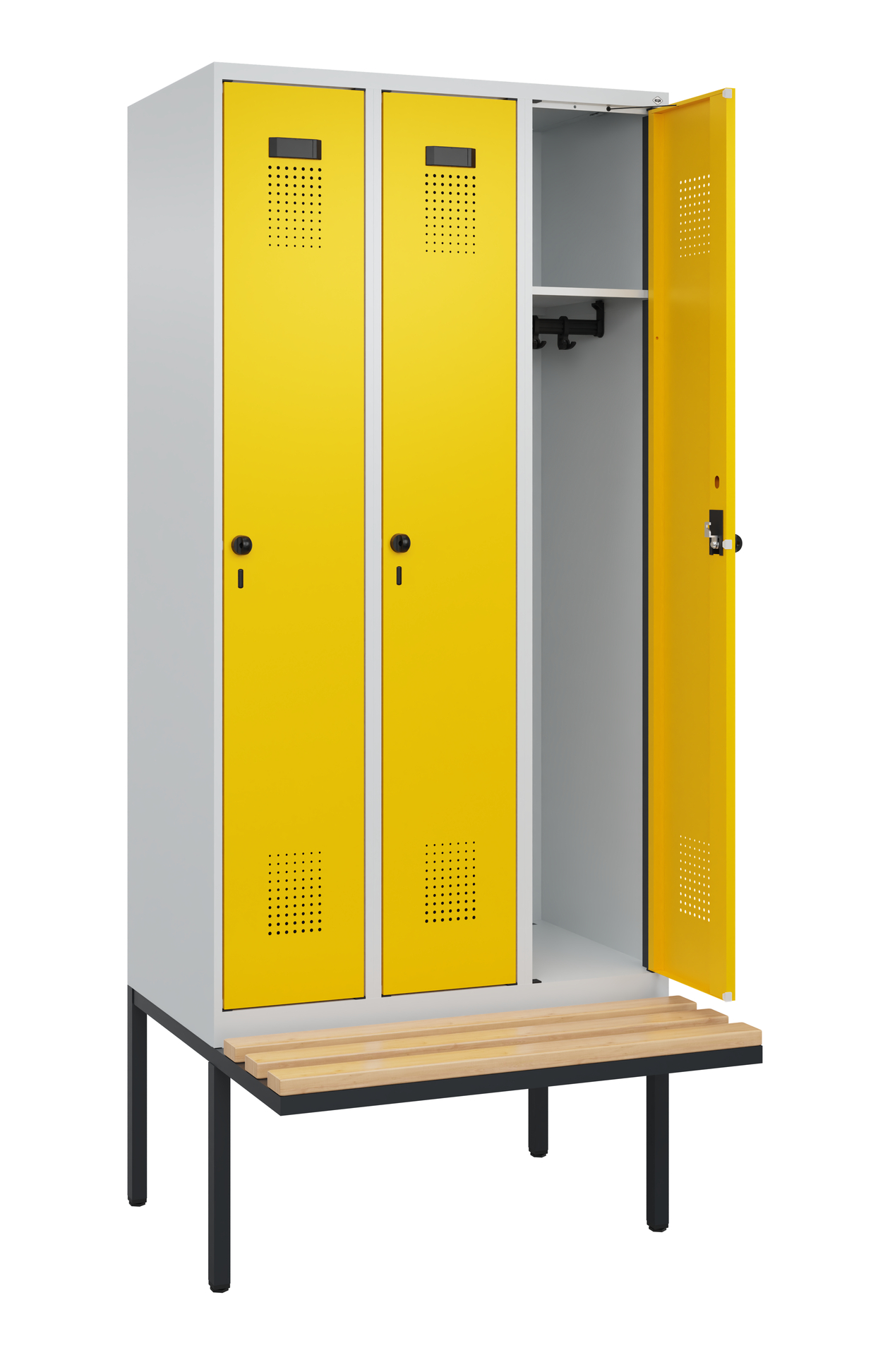 C+P Spind Evolo PLUS, Bank, 3 Abteile, 2120x900x81