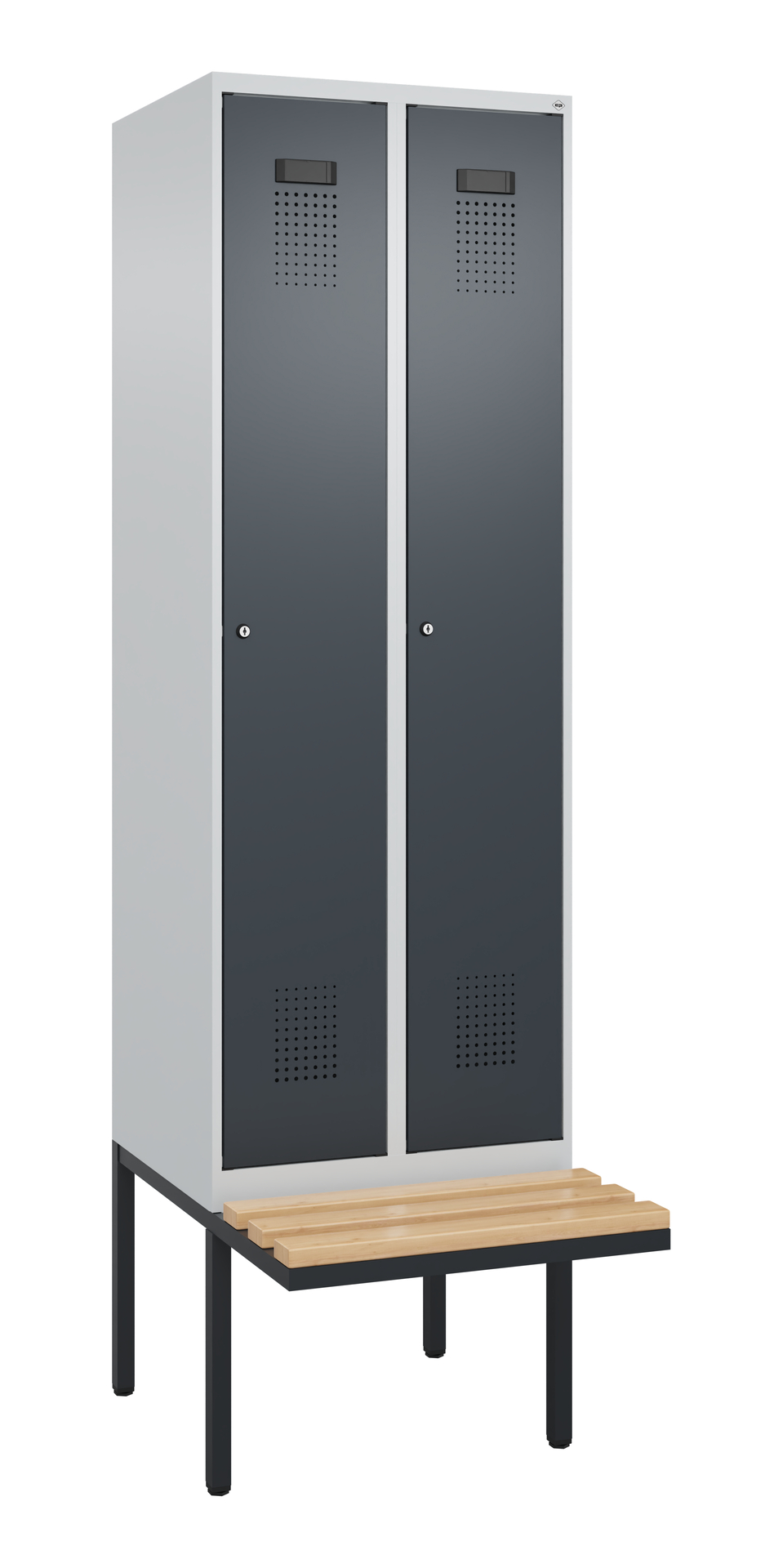 C+P Spind Evolo PLUS, Bank, 2 Abteil, 2120x600x815
