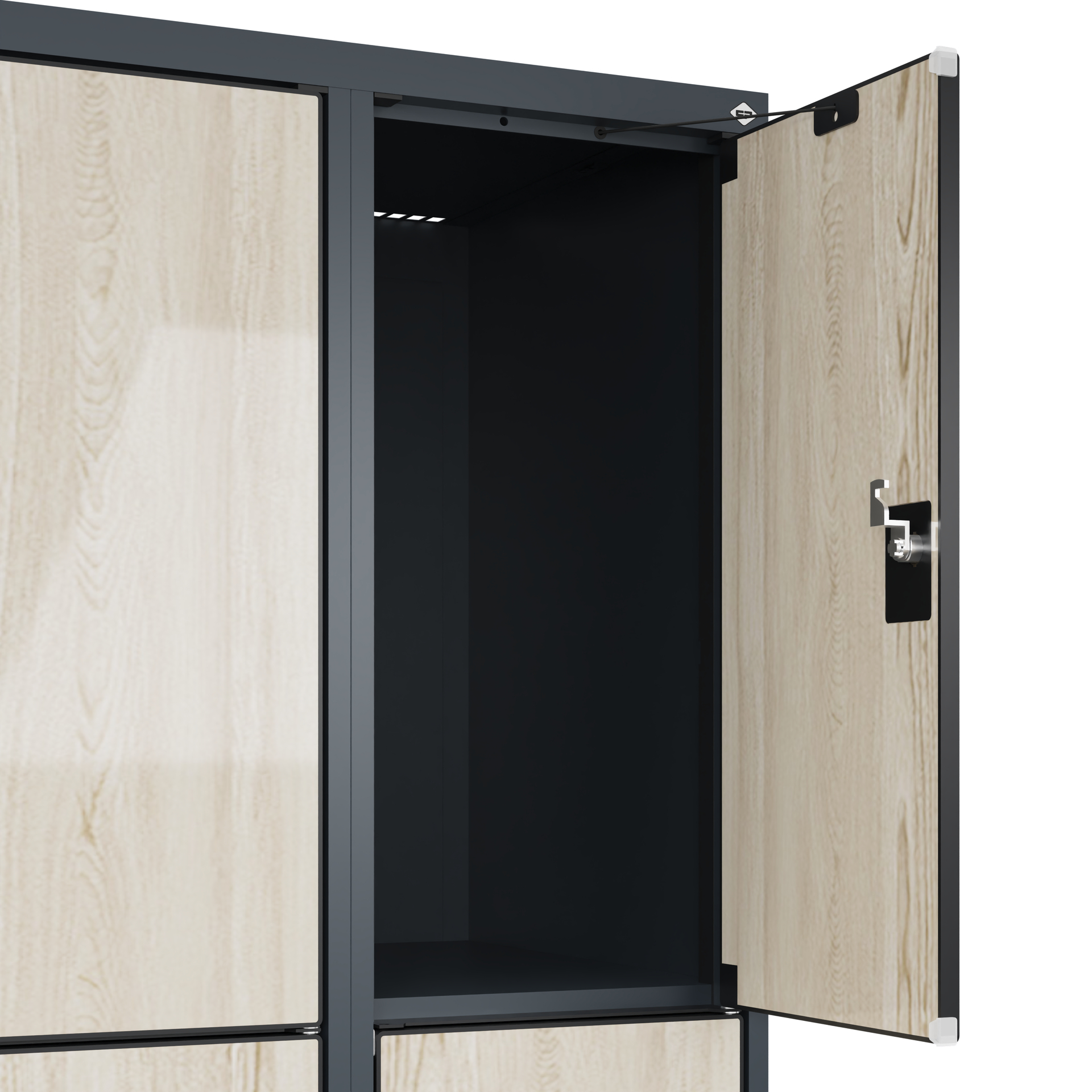C+P Schlie�fachschrank Evolo PLUS, Sockel, 9 F�cher, 1950x900x500mm