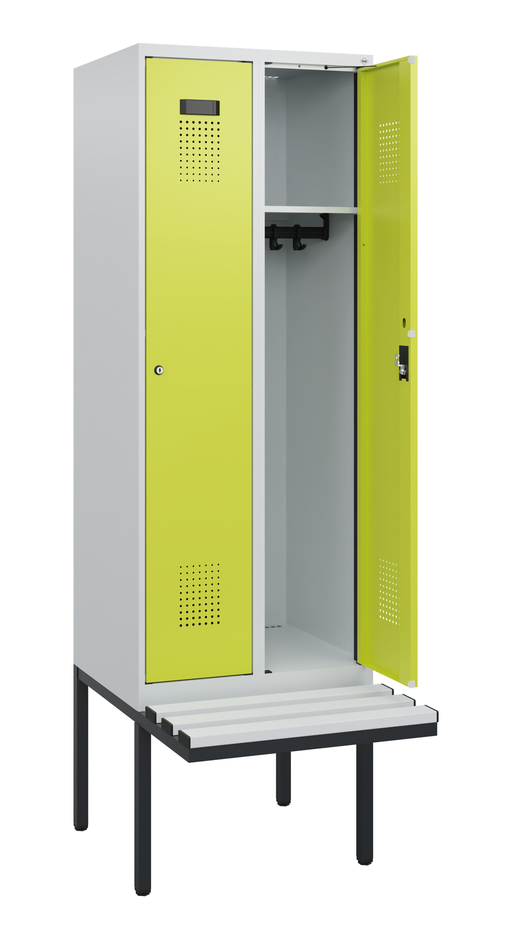 C+P Spind Evolo PLUS, Bank, 2 Abteile, 1950x600x81