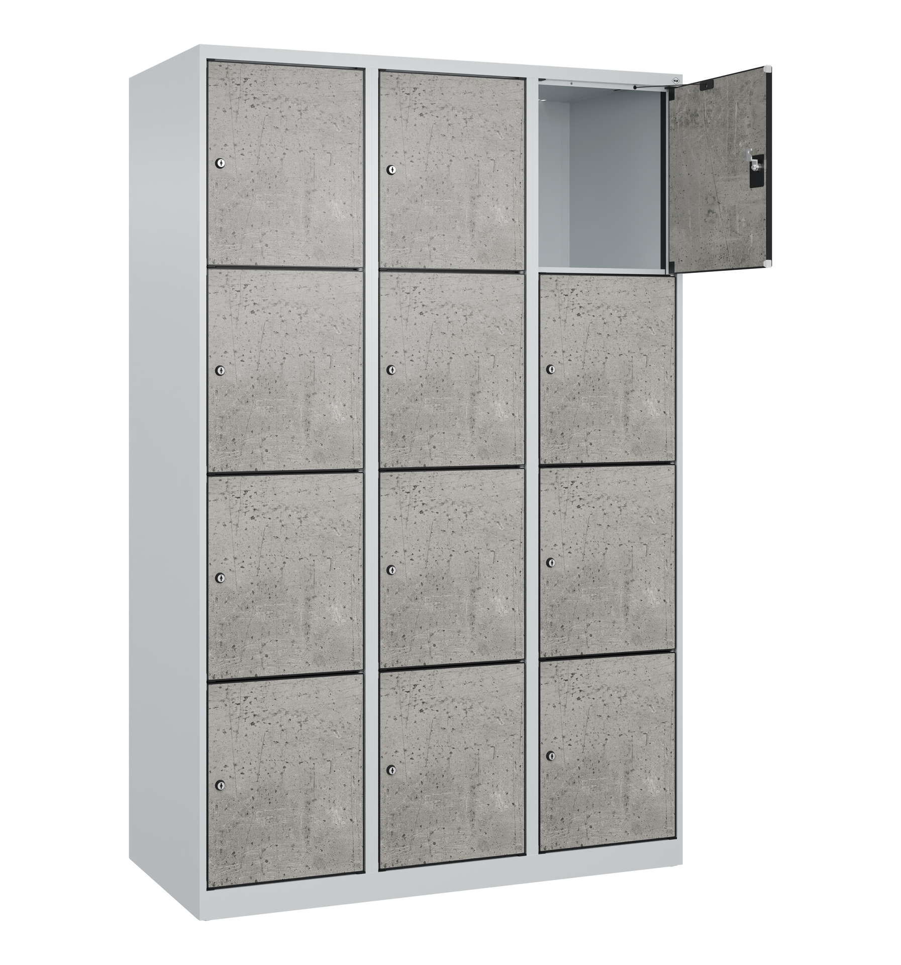 C+P Schlie�fachschrank Evolo PLUS, 12 F�cher, 1850x1200x500mm