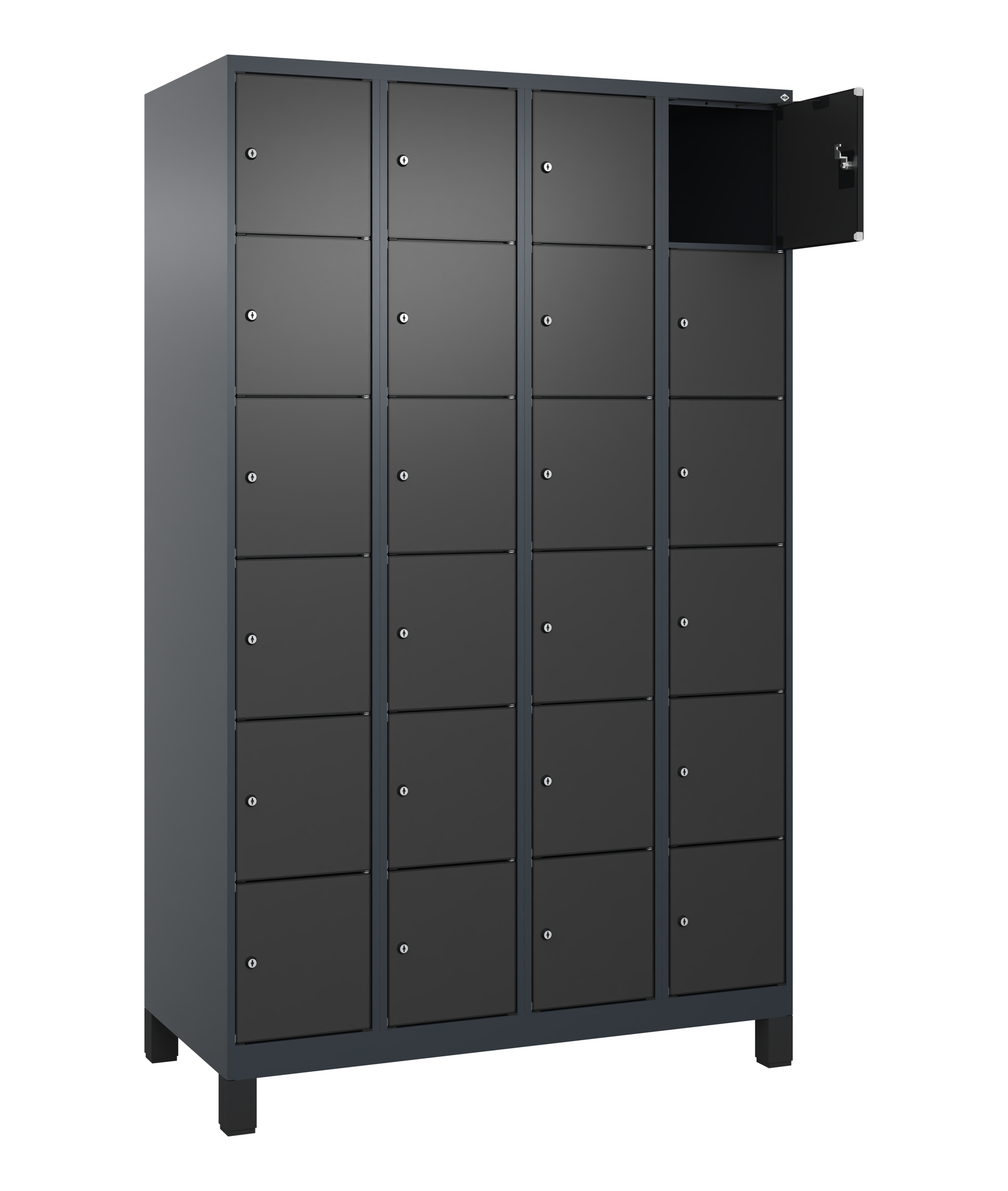 C+P Schlie�fachschrank Evolo PLUS, F��e, 24 F�cher, 1950x1200x500mm