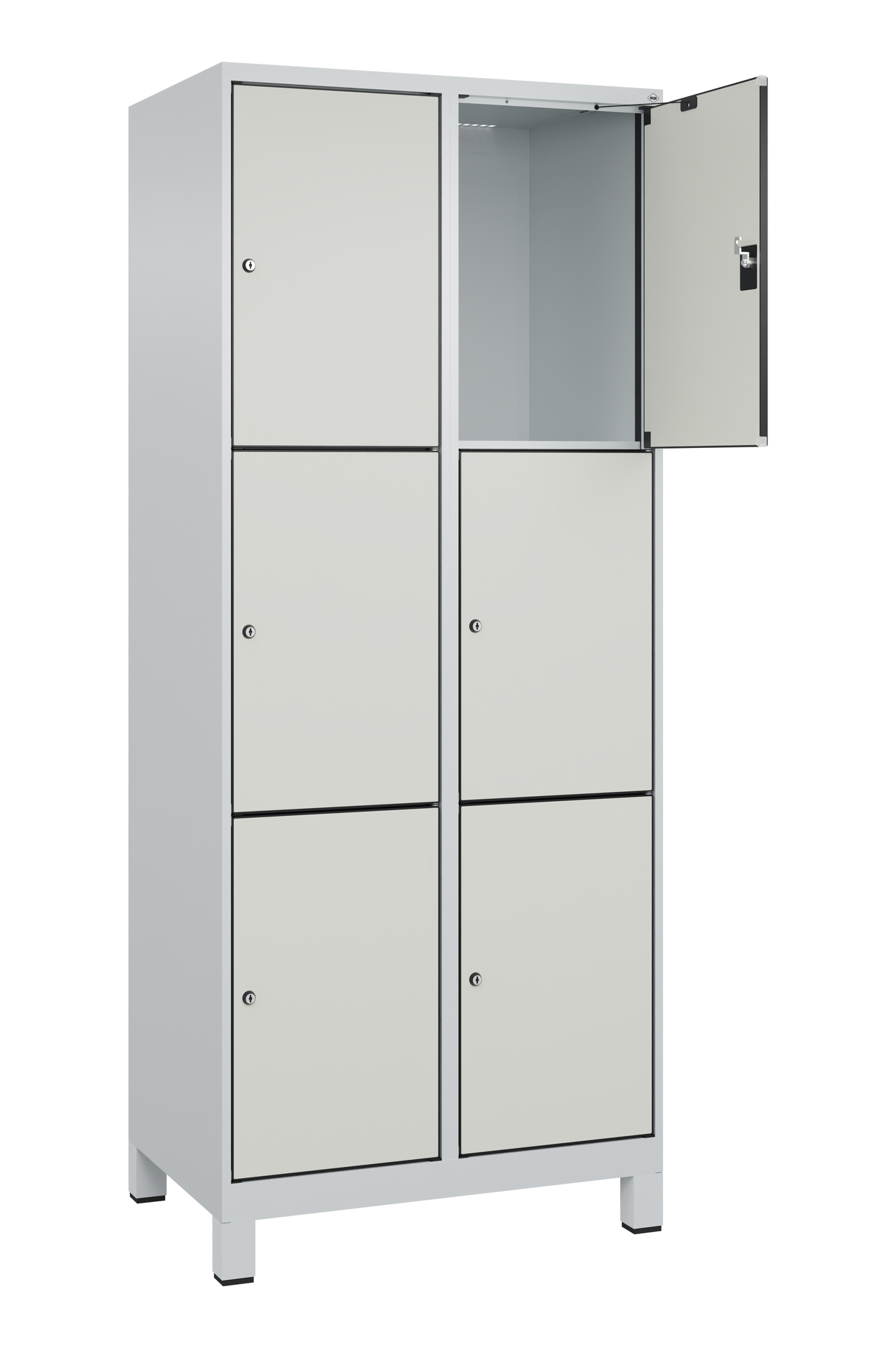 C+P Schlie�fachschrank Evolo PLUS, F��e, 6 F�cher, 1950x800x500mm