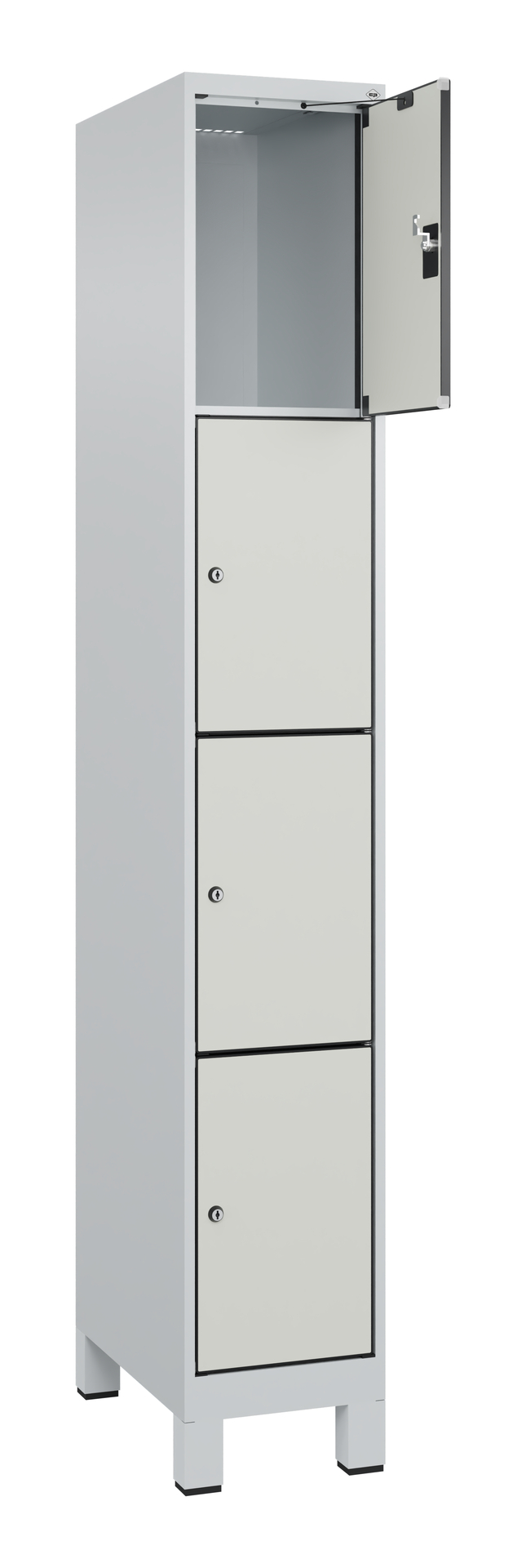 C+P Schlie�fachschrank Evolo PLUS, F��e, 4 F�cher, 1950x300x500mm