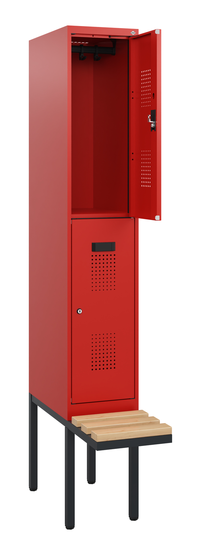 C+P Doppelstock-Spind Evolo PLUS, Bank, 2 Fächer, 