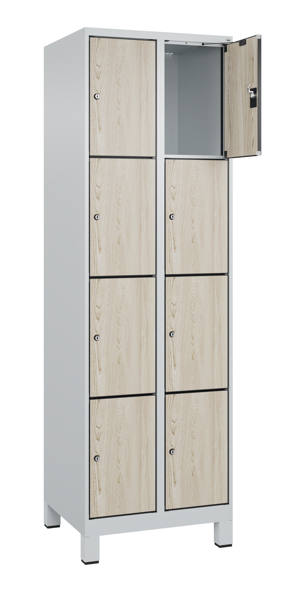 C+P Schlie�fachschrank Evolo PLUS, F��e, 8 F�cher, 1950x600x500mm