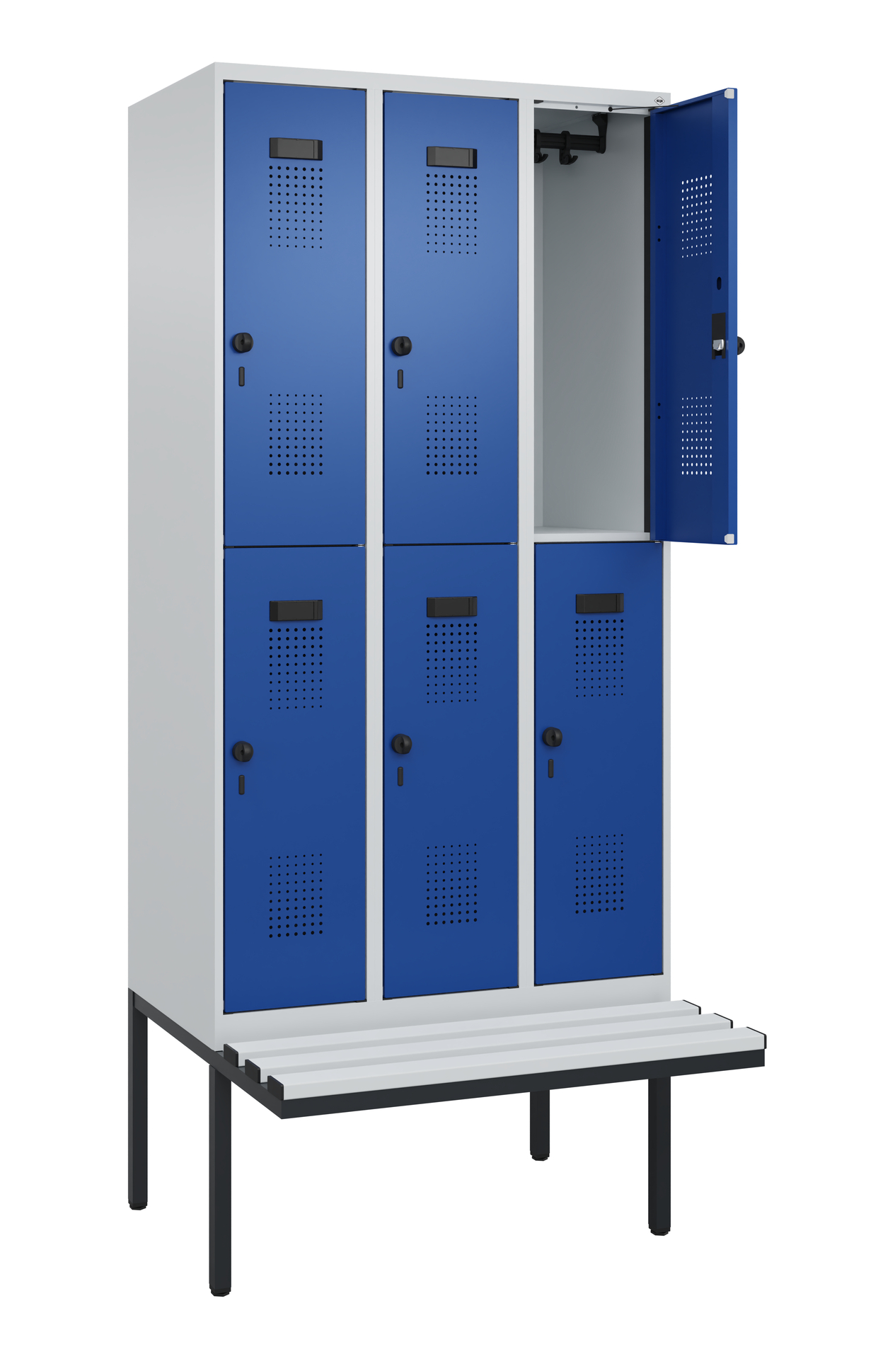 C+P Doppelstock-Spind Evolo PLUS, Bank, 6 Fächer, 