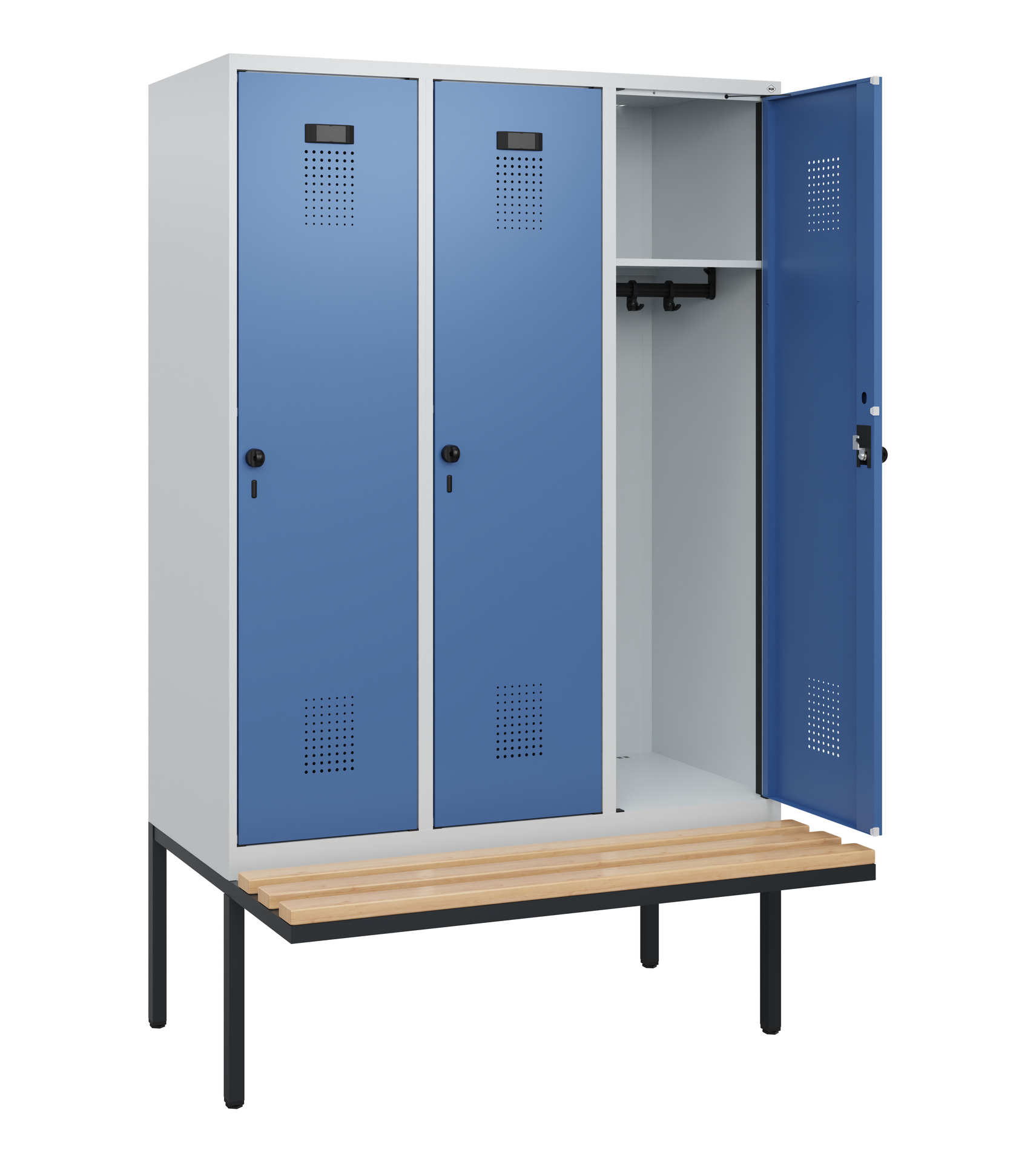 C+P Spind Evolo PLUS, Bank, 3 Abteile, 1950x1200x8