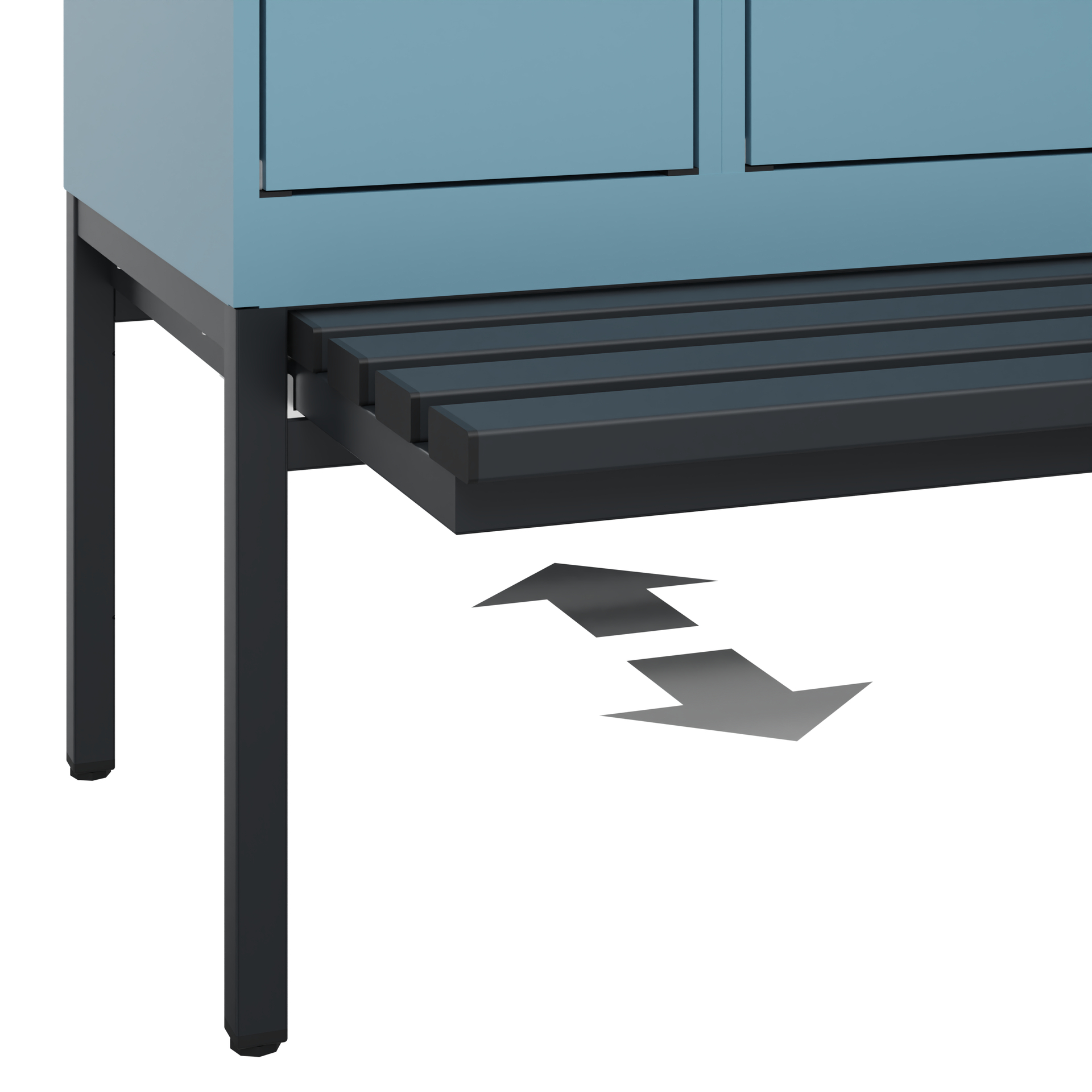 C+P Doppelstöckiger Spind Evolo PLUS, 4 Fächer, 2120x600x815mm