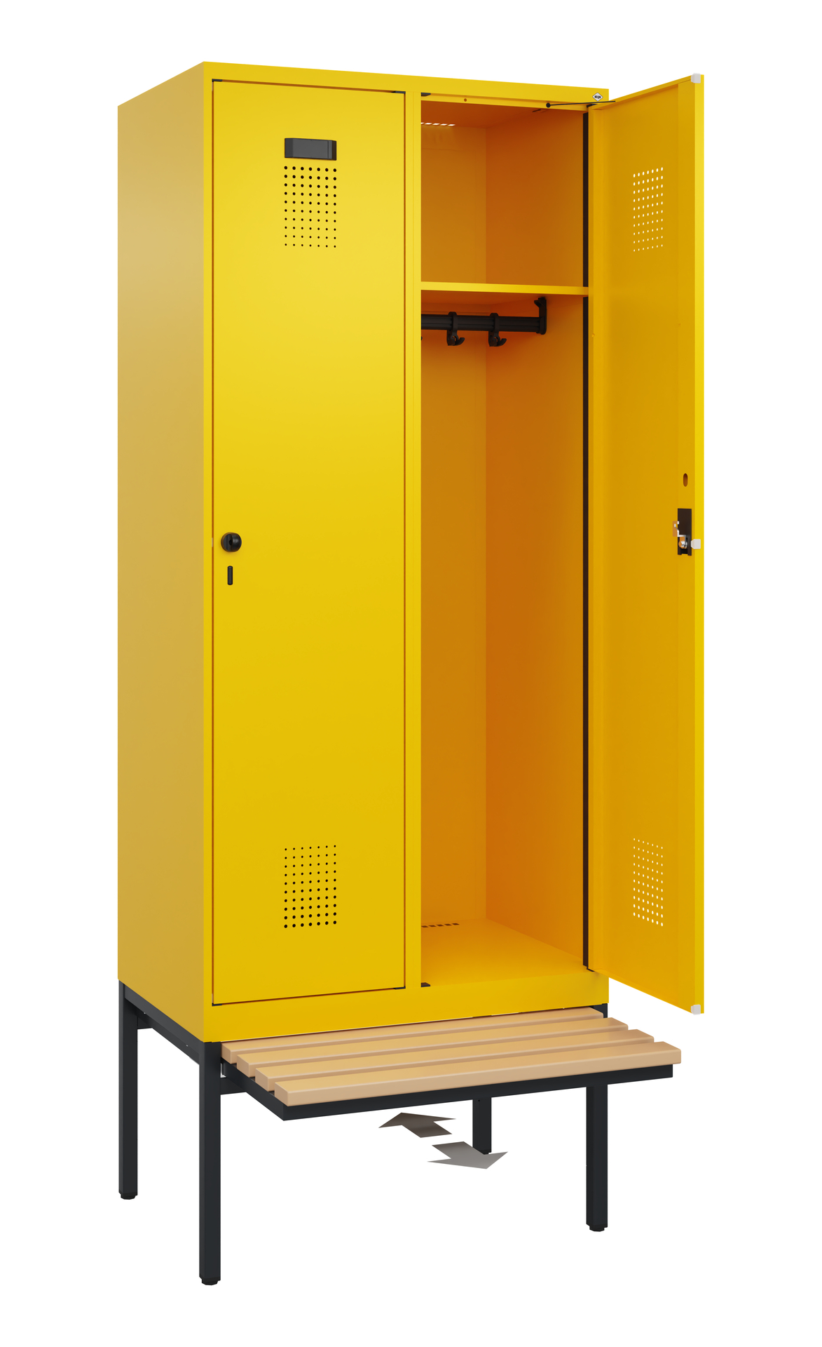 C+P Spind Evolo PLUS, Bank, 2 Abteile, 2120x800x815mm