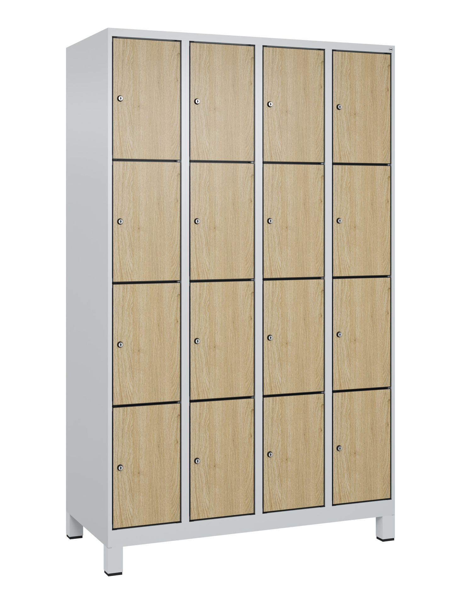C+P Schlie�fachschrank Evolo PLUS, F��e, 16 F�cher, 1950x1200x500mm