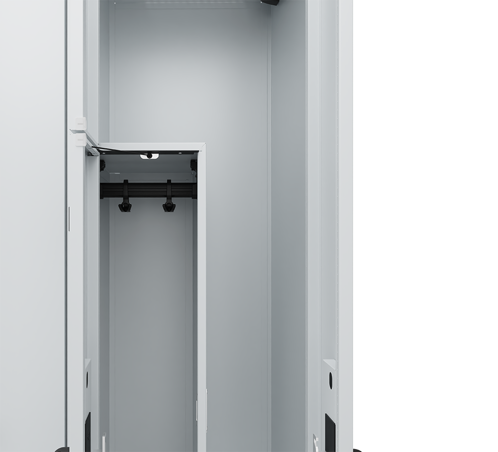 C+P Changing room rails with 3 sliding hooks