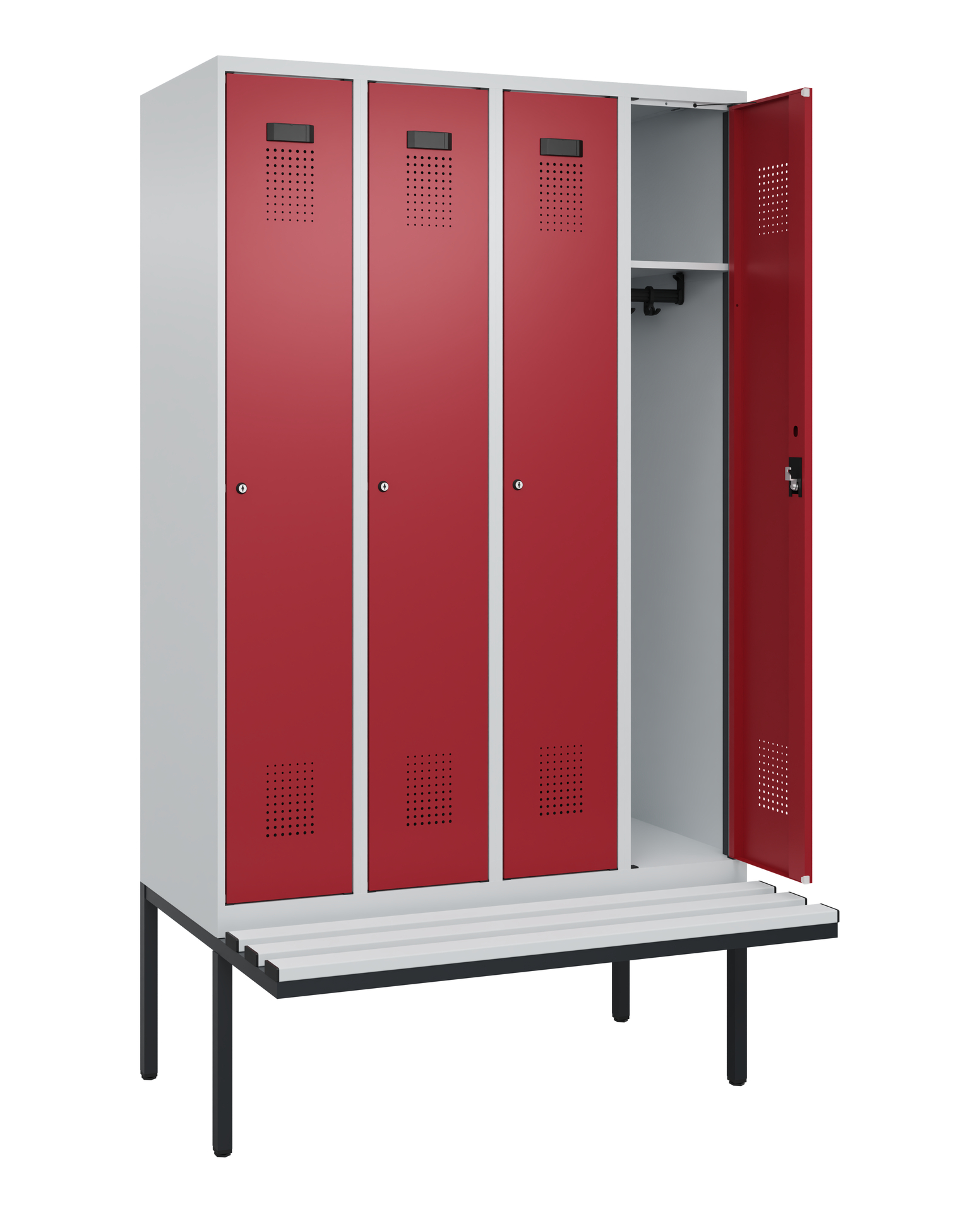 C+P Spind Evolo PLUS, Bank, 4 Abteile, 2120x1200x8