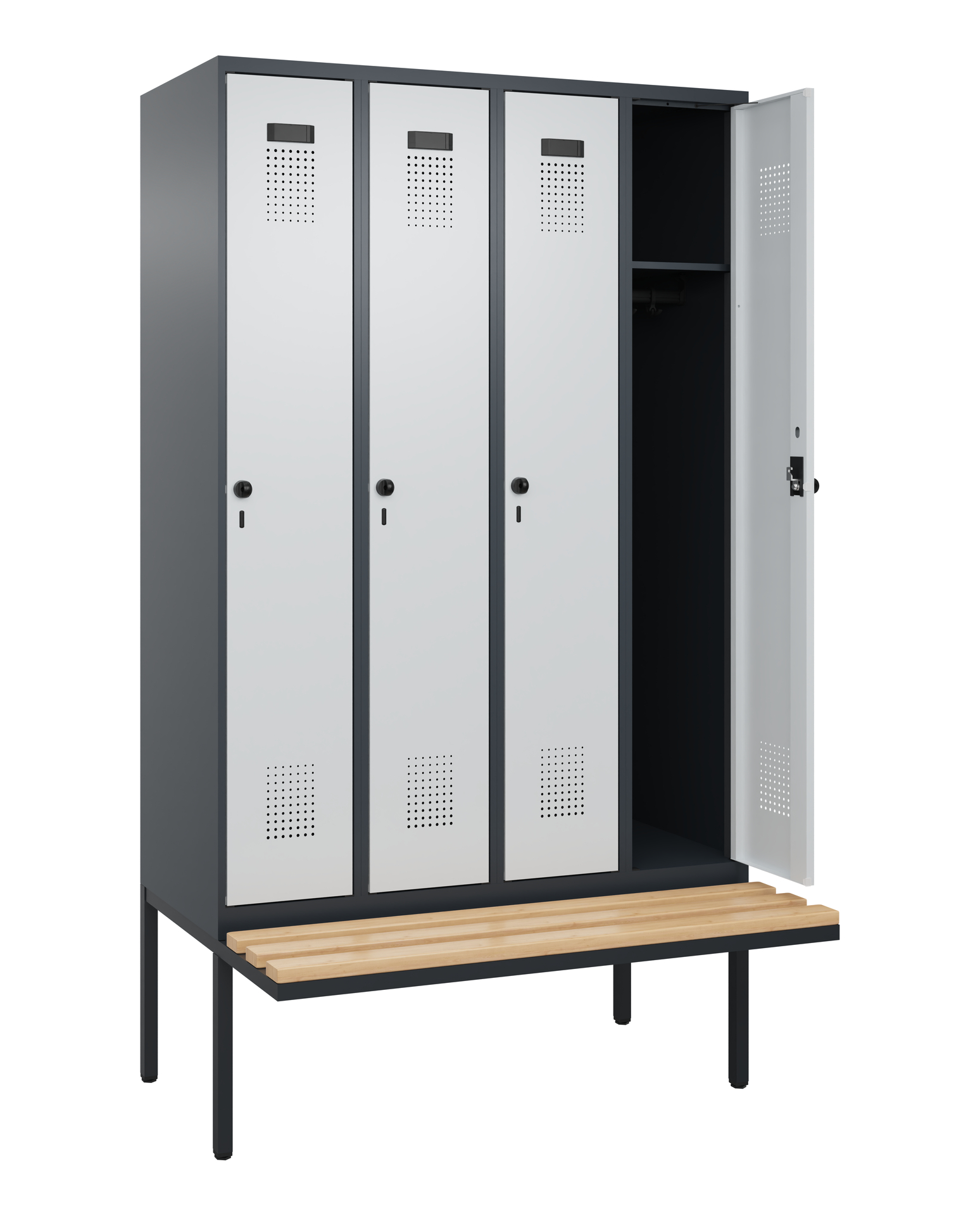 C+P Spind Evolo PLUS, Bank, 4 Abteile, 2120x1200x8