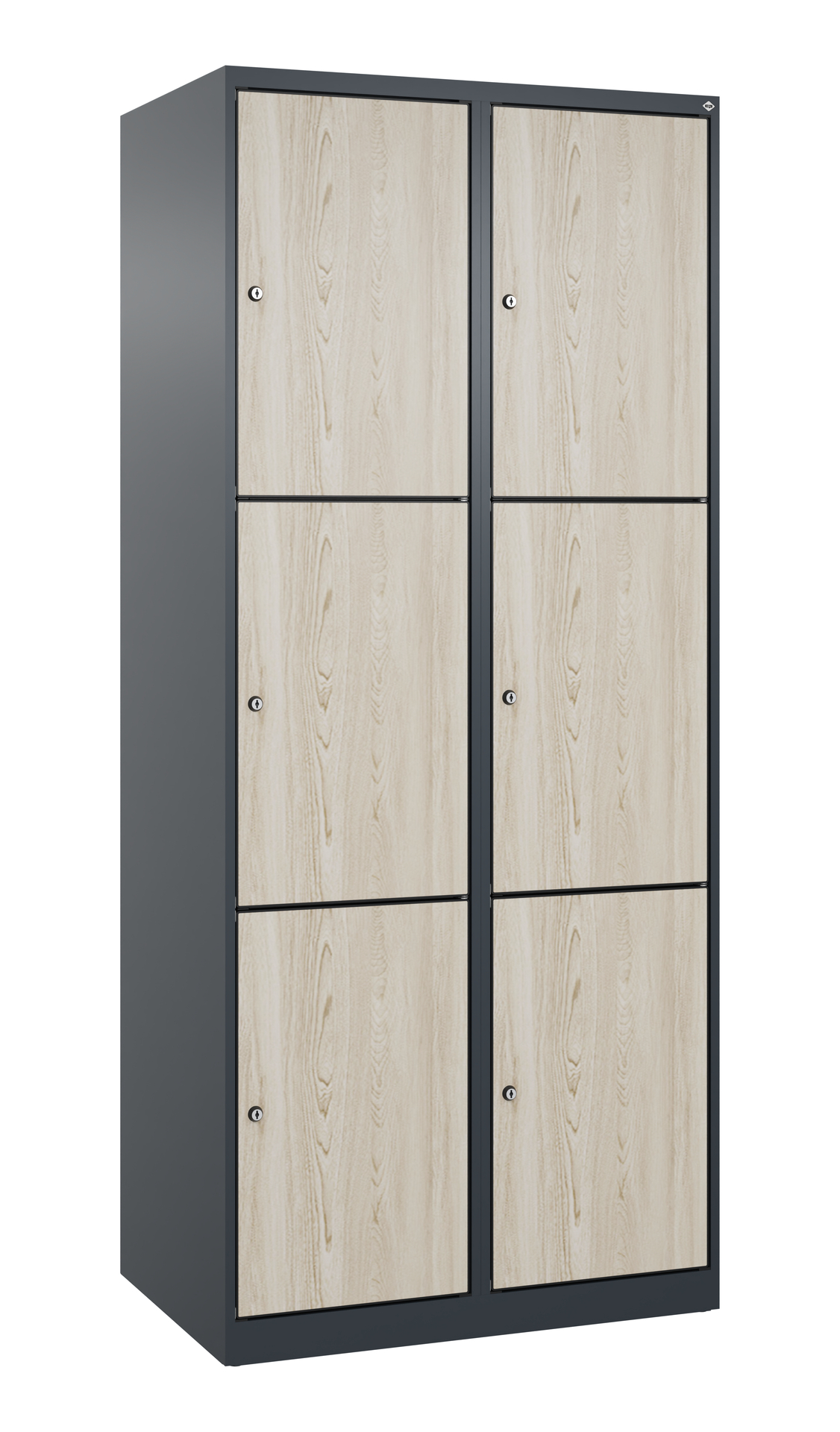 C+P Schlie�fachschrank Evolo PLUS, 6 F�cher, 1850x800x500mm