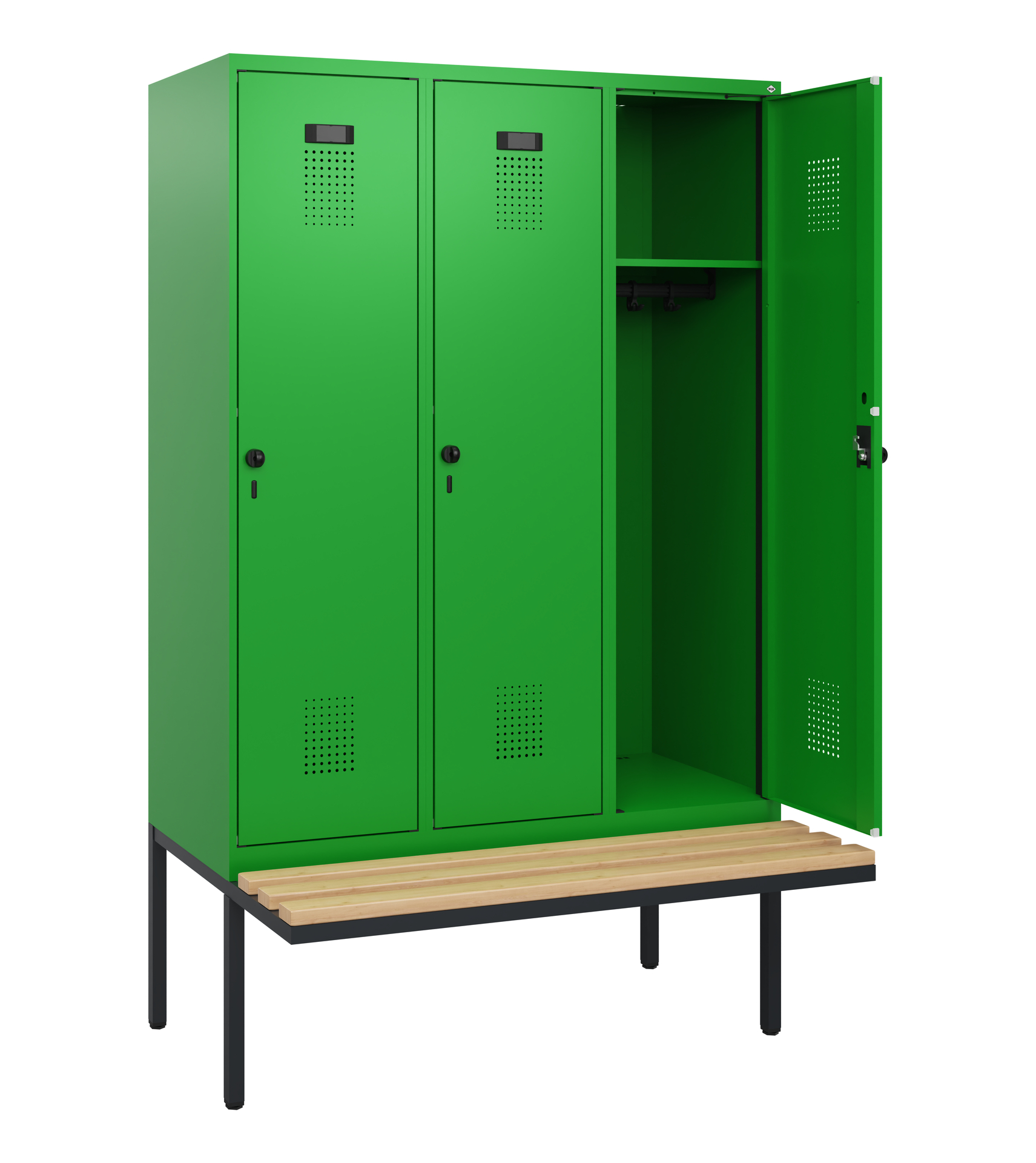 C+P Spind Evolo PLUS, Bank, 3 Abteile, 1950x1200x8