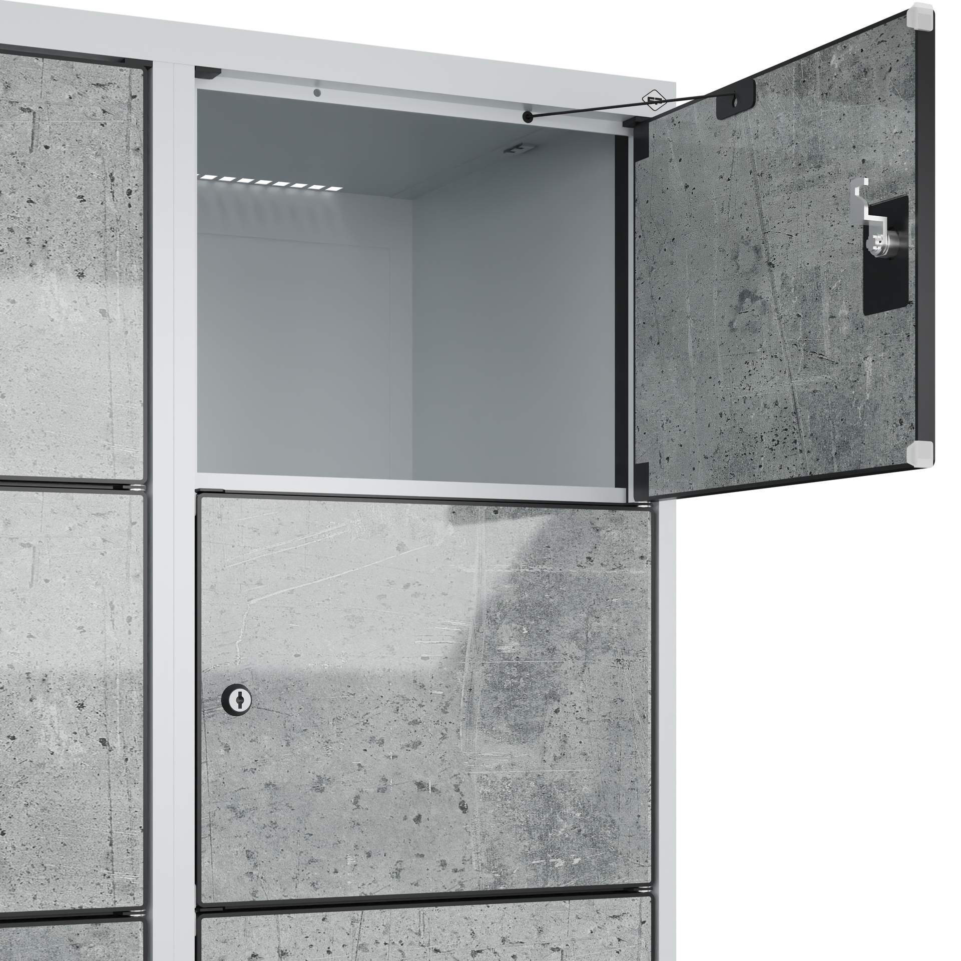 C+P Schlie�fachschrank Evolo PLUS, 18 F�cher, 1850x1200x500mm