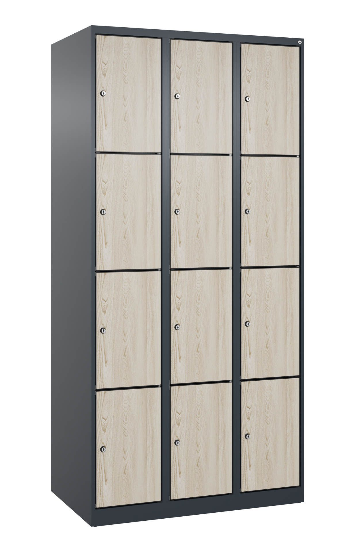 C+P Schlie�fachschrank Evolo PLUS, 12 F�cher, 1850x900x500mm