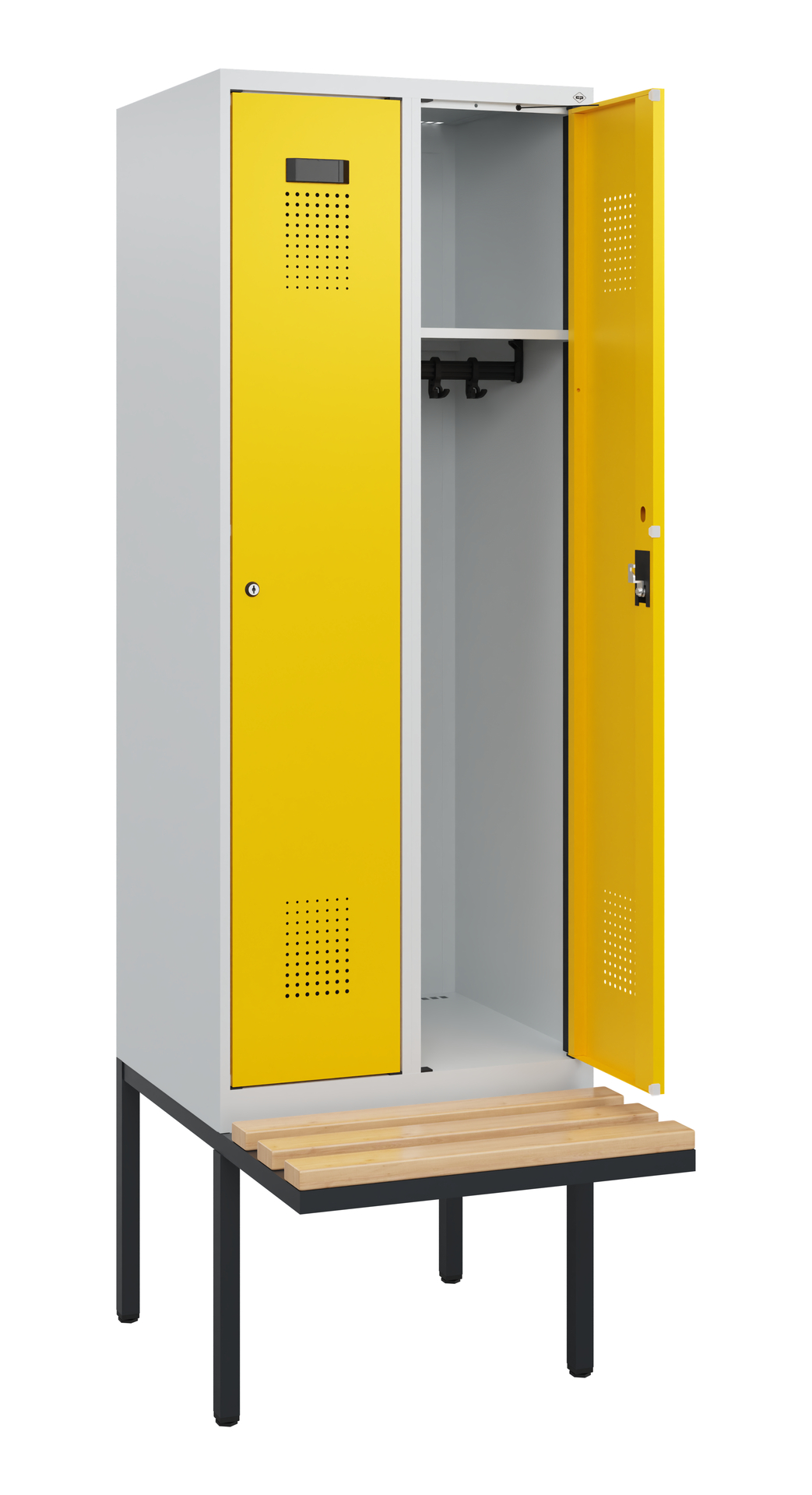 C+P Spind Evolo PLUS, Bank, 2 Abteile, 1950x600x81
