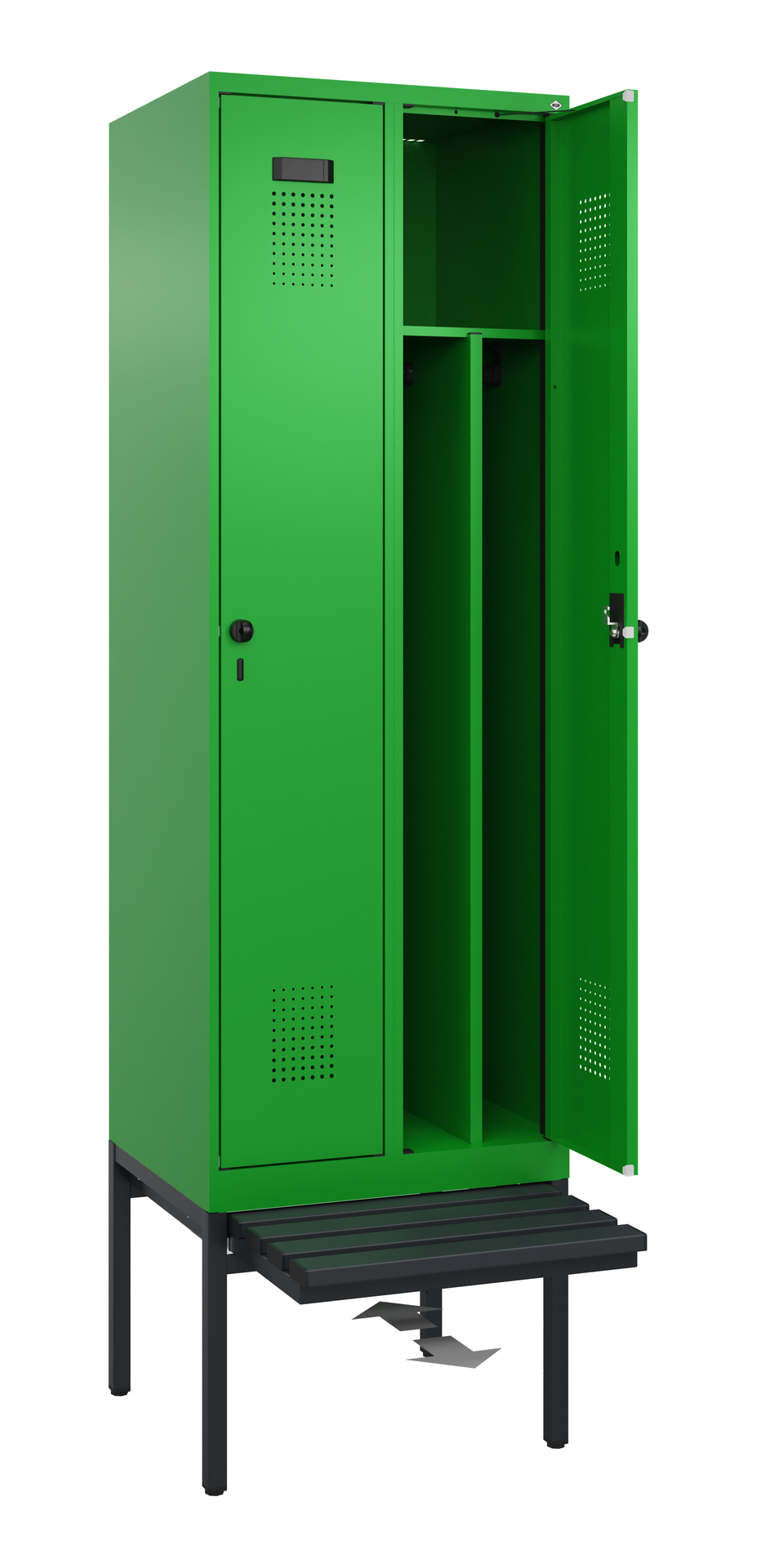 C+P Spind Evolo PLUS, Bank, 2 Abteile, 2120x600x815mm