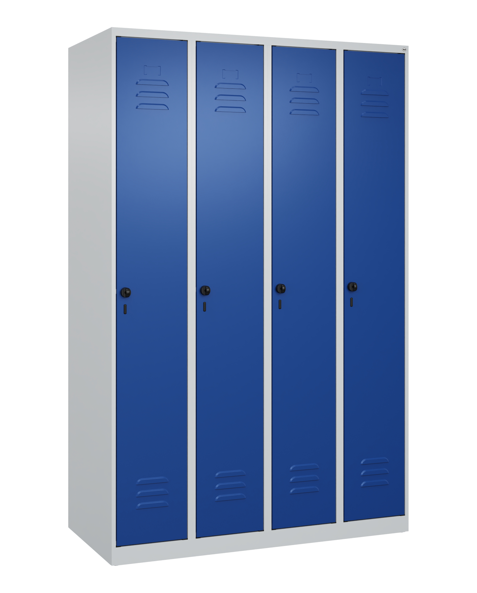 C+P Spind Classic PLUS, 4 Abteile, 1850x1200x500mm, 7035/5010