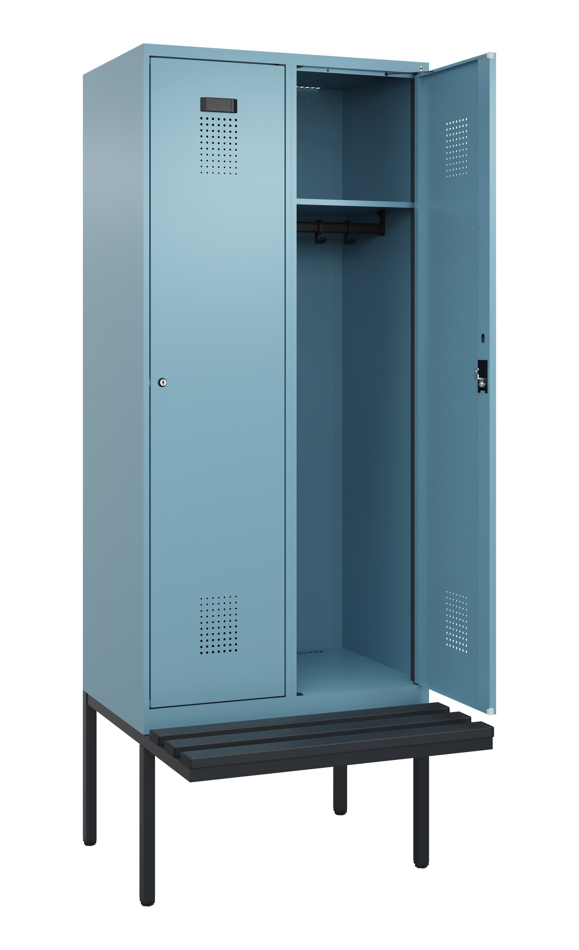 C+P Spind Evolo PLUS, Bank, 2 Abteile, 2120x800x81