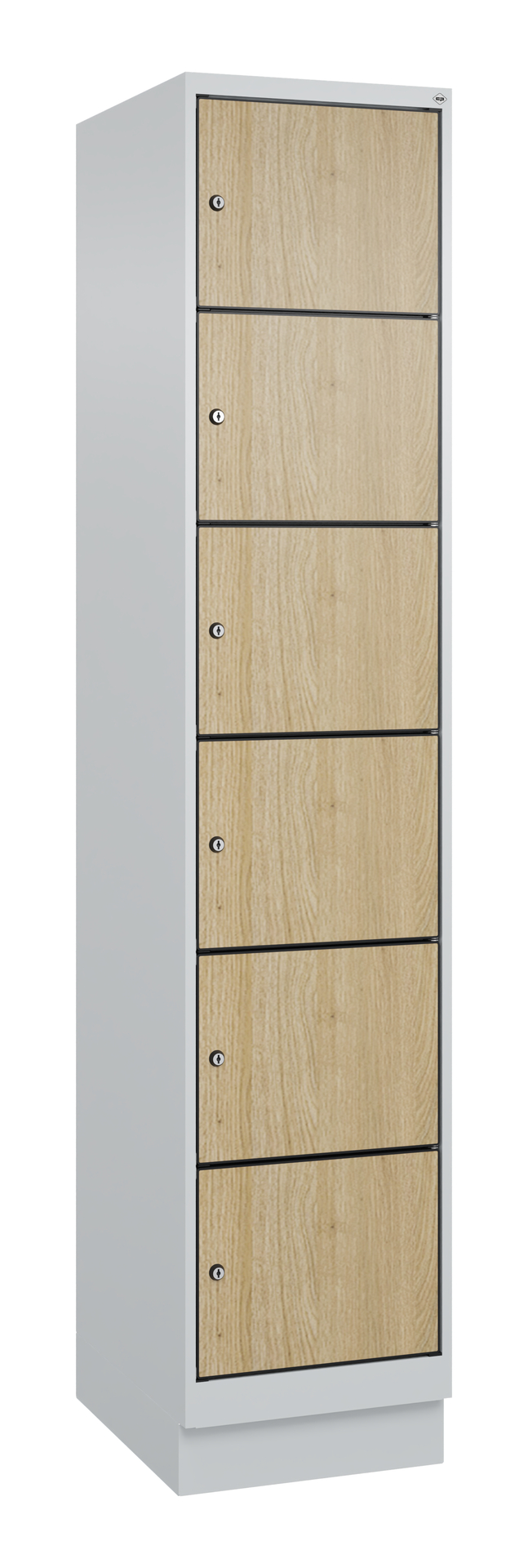 C+P Schlie�fachschrank Evolo PLUS, Sockel, 6 F�cher, 1950x400x500mm