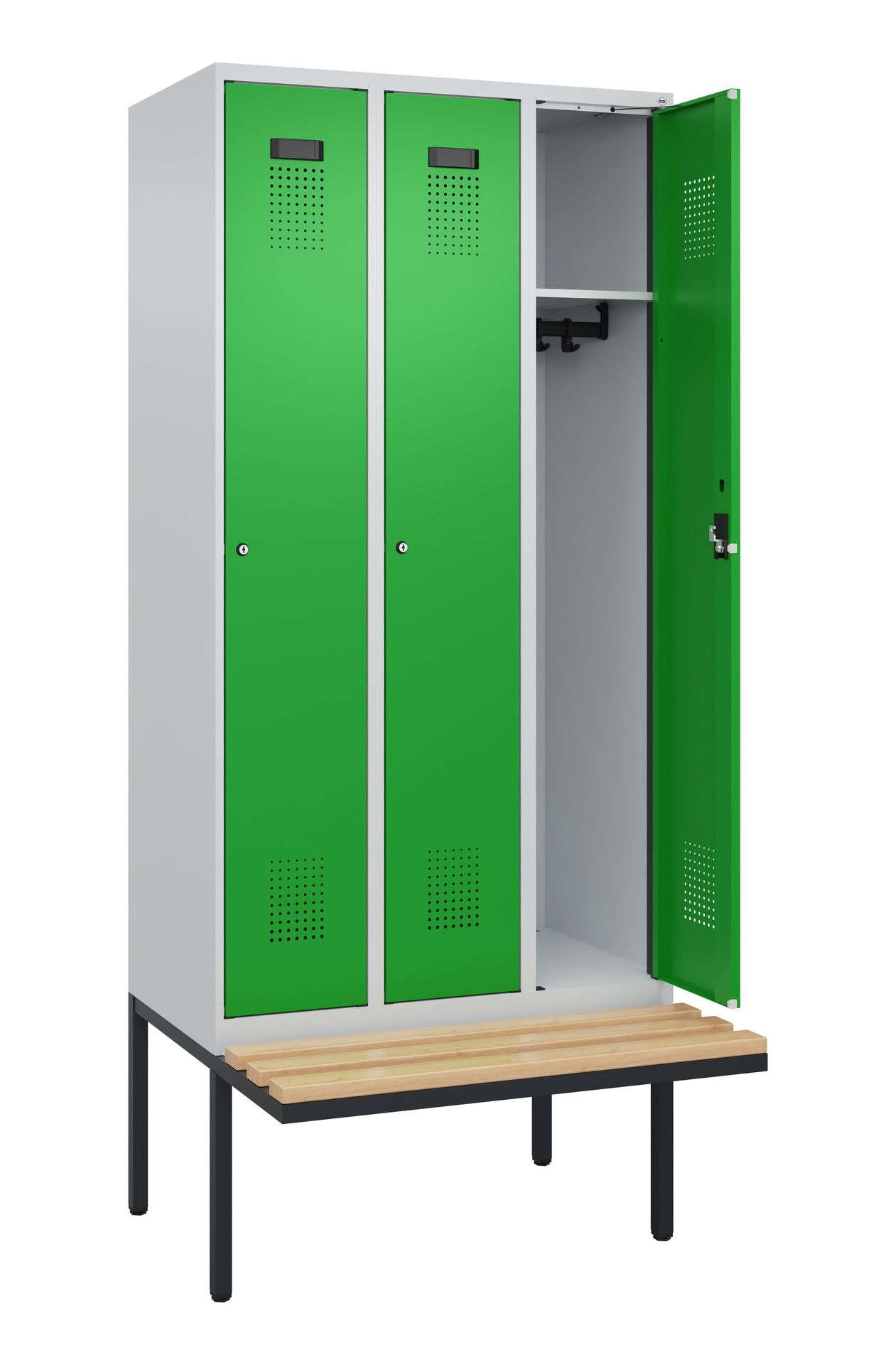 C+P Spind Evolo PLUS, Bank, 3 Abteile, 2120x900x81