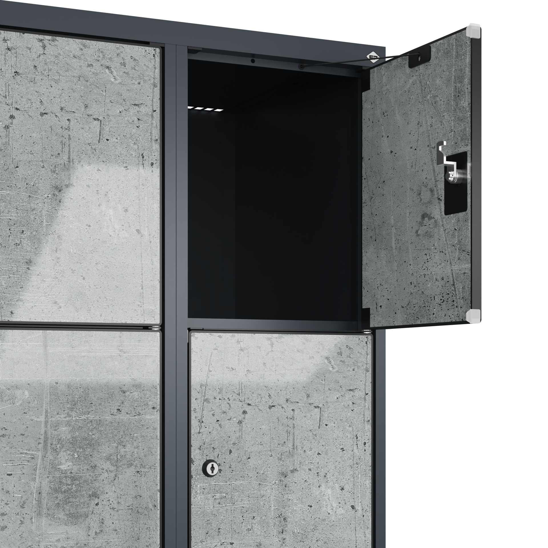 C+P Schlie�fachschrank Evolo PLUS, Sockel, 20 F�cher, 1950x1200x500mm