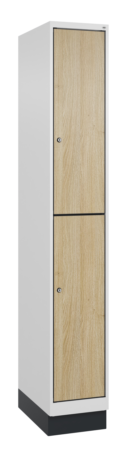 C+P Doppelst�ckiger Spind Evolo PLUS, 2 F�cher, 1950x300x500mm