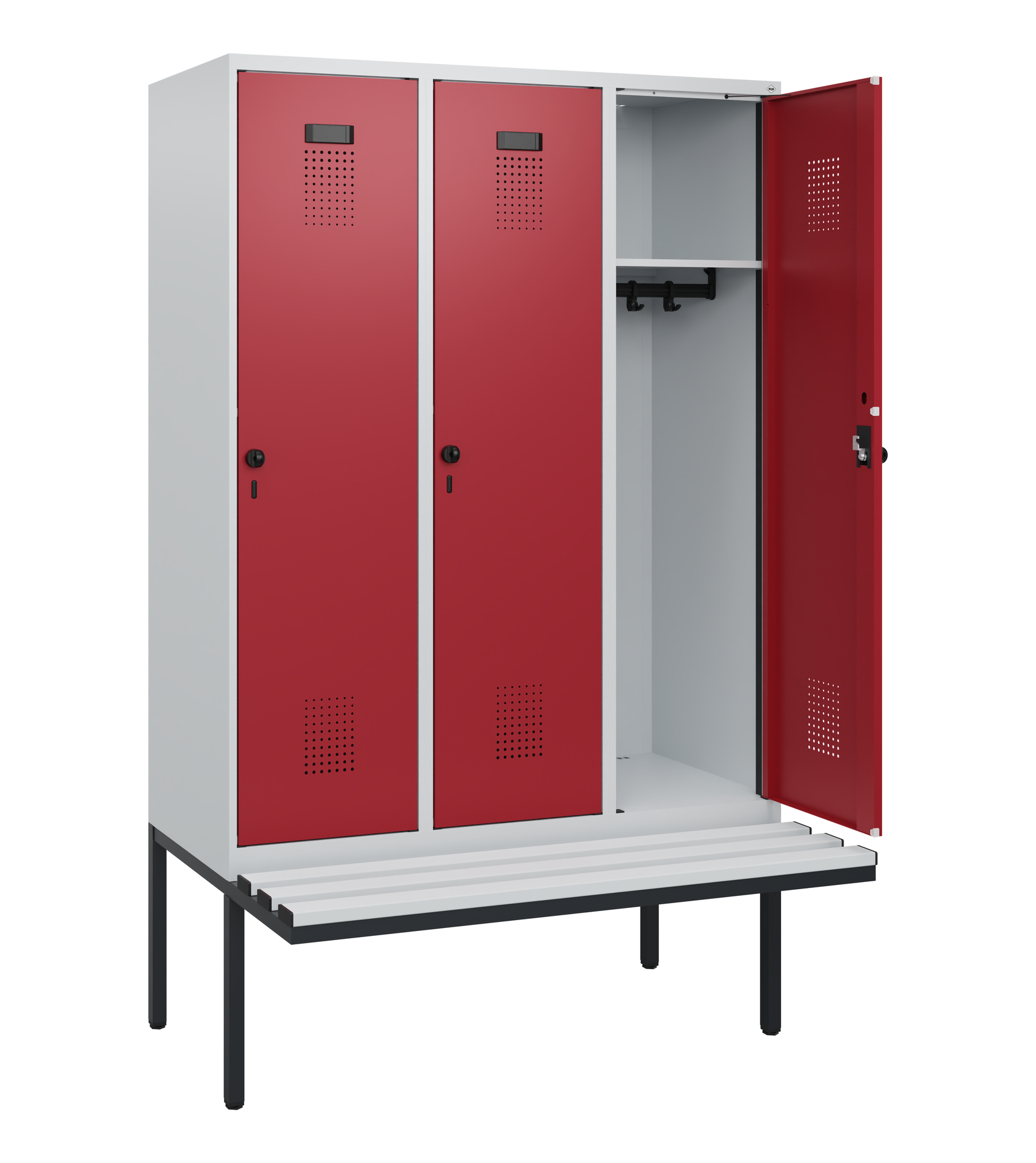 C+P Spind Evolo PLUS, Bank, 3 Abteile, 1950x1200x8