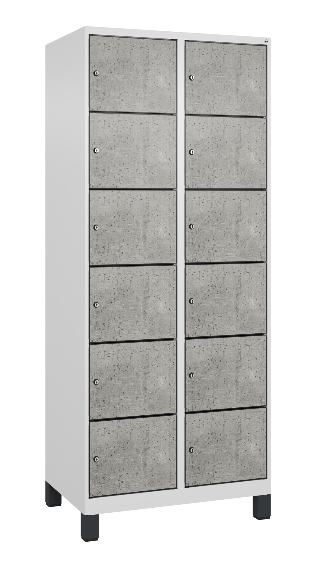 C+P Schlie�fachschrank Evolo PLUS, F��e, 12 F�cher, 1950x800x500mm