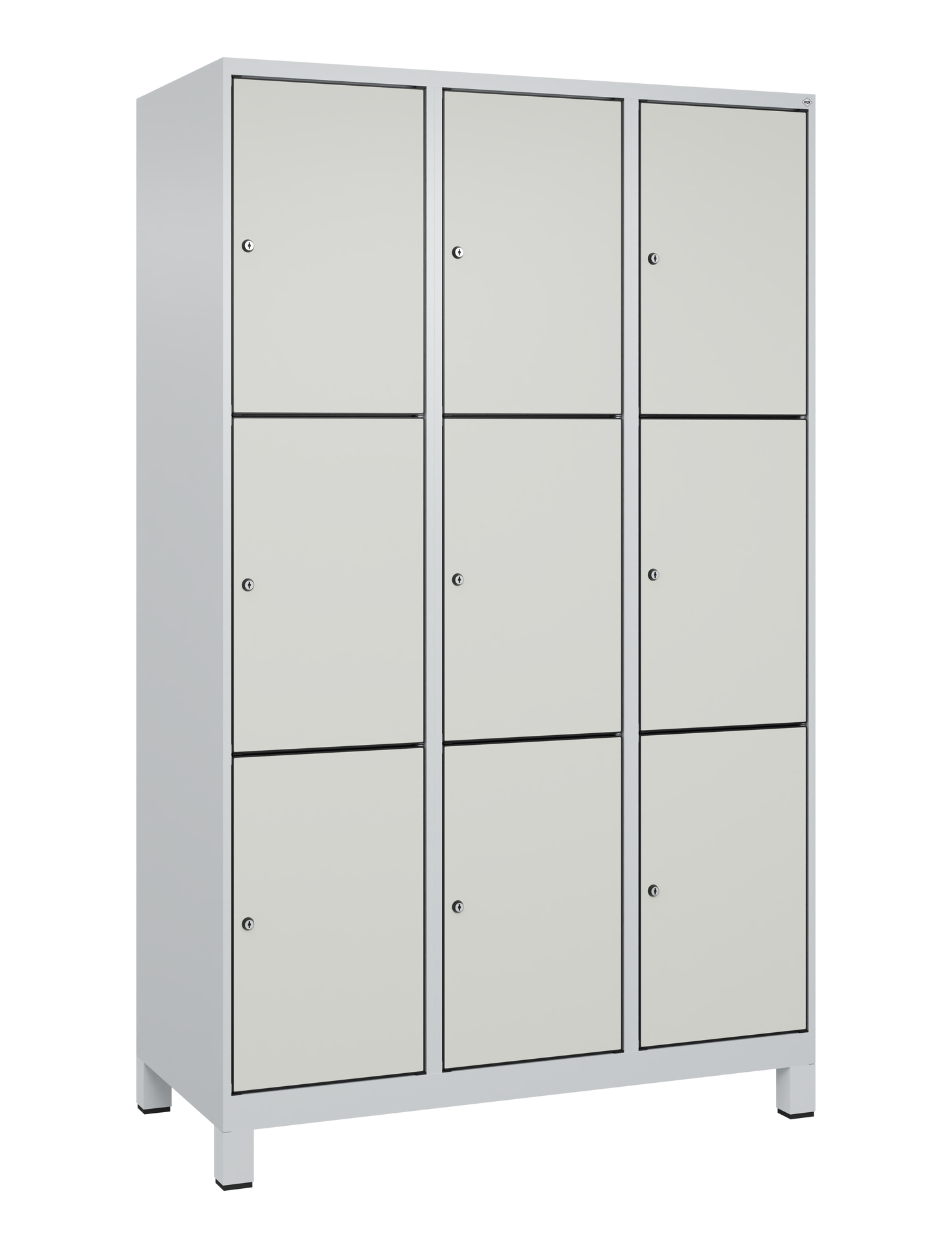 C+P Schlie�fachschrank Evolo PLUS, F��e, 9 F�cher, 1950x1200x500mm