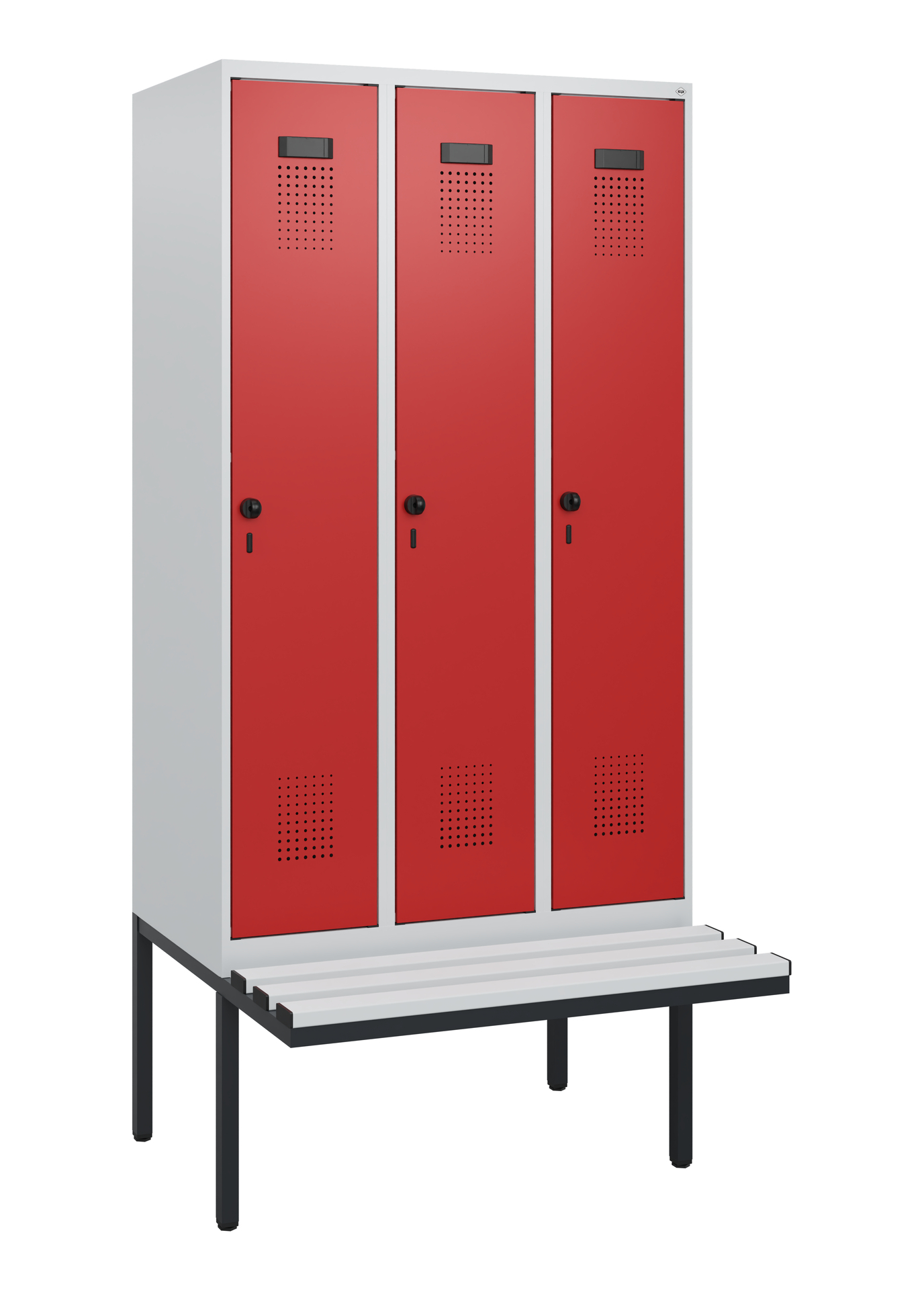 C+P Spind Evolo PLUS, Bank, 3 Abteile, 1950x900x81