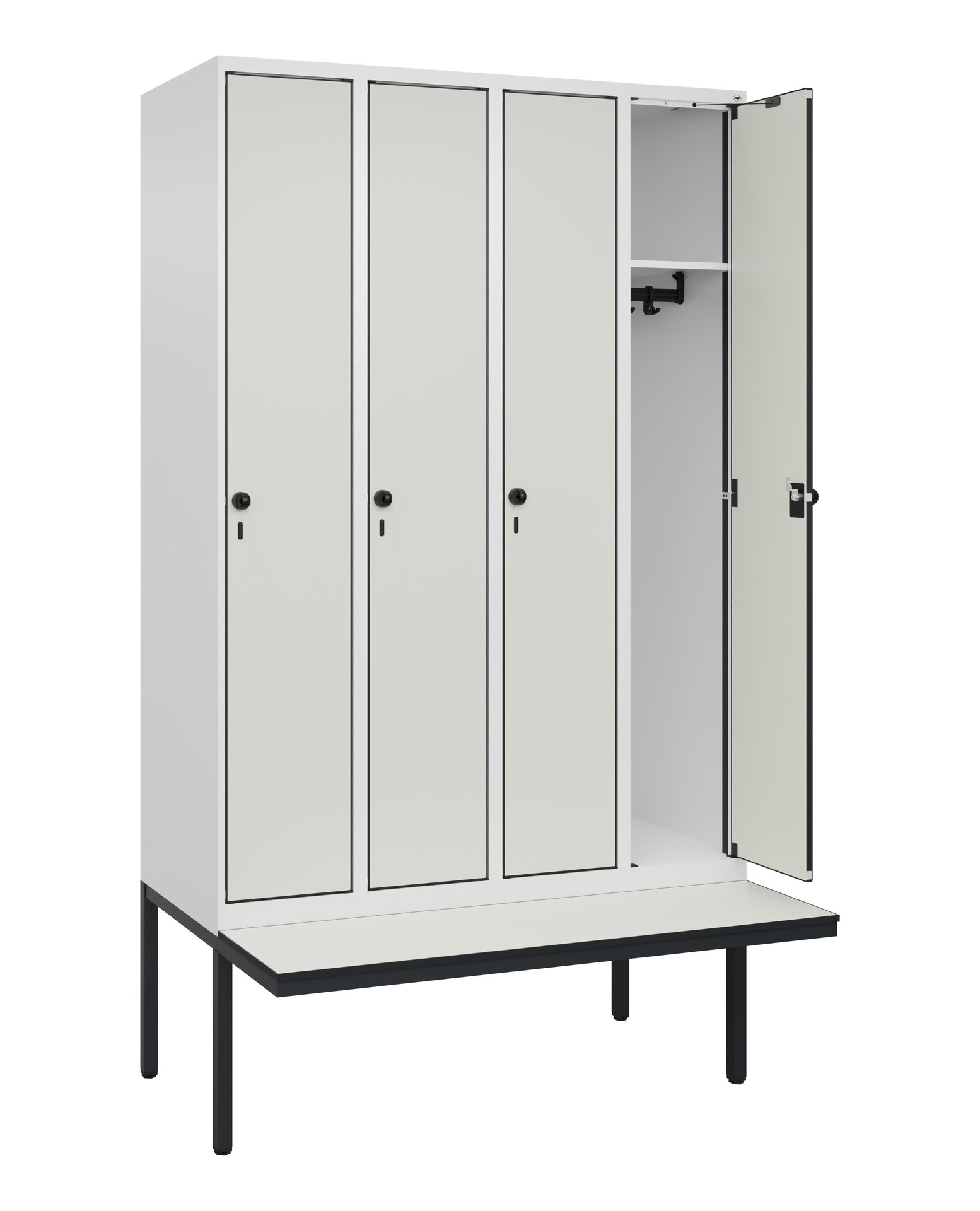 C+P Spind Evolo PLUS, Bank, 4 Abteile, 2120x1200x815mm