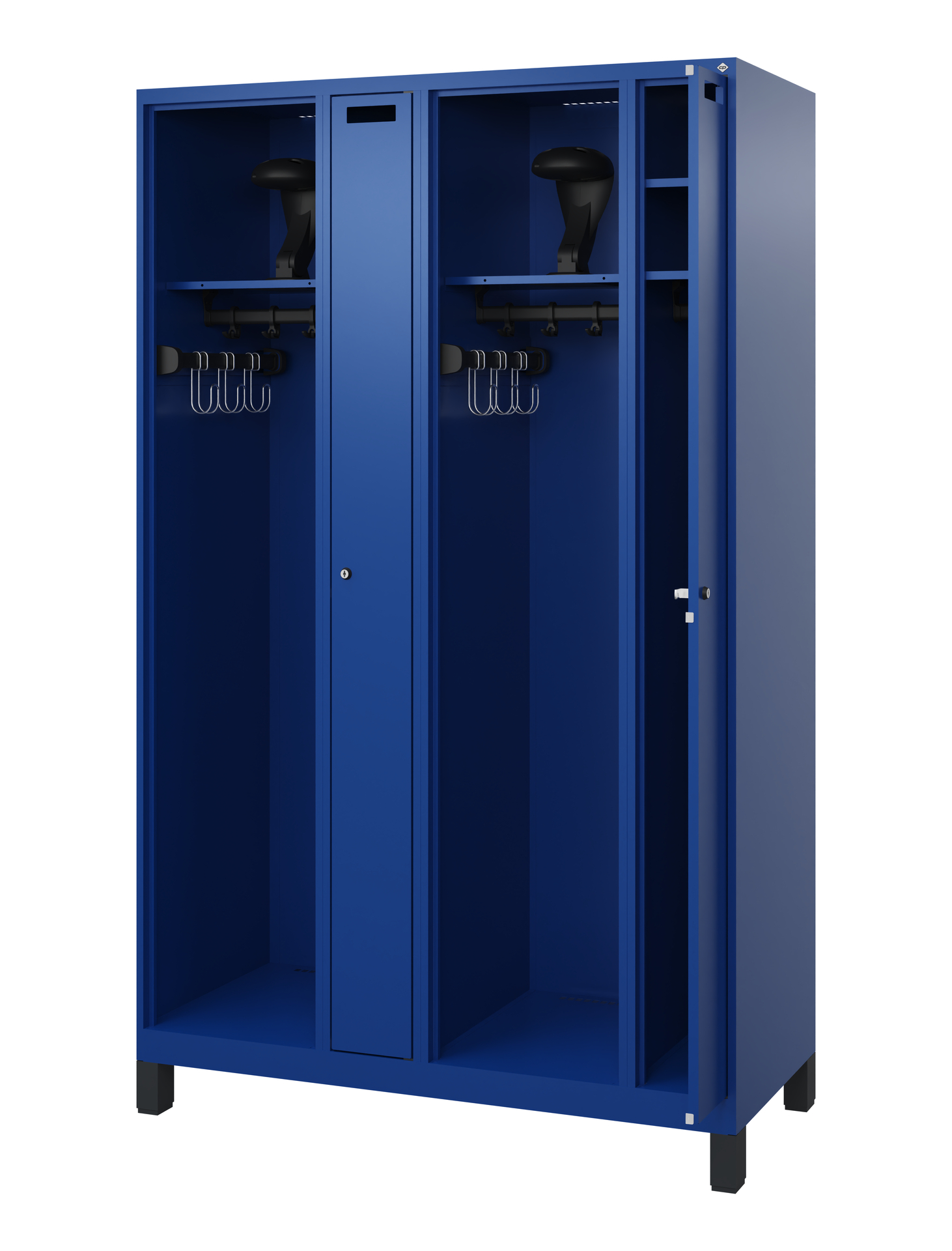 C+P Feuerwehrspind Kombi, 2 Abteile, 1850x1200x500